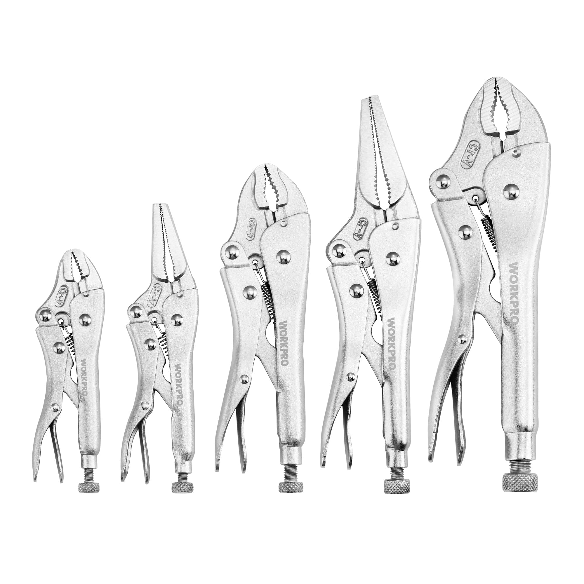 W001316A locking pliers, 5-Piece CR-V