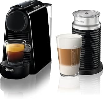 Nespresso Essenza Mini Espresso Machine with Aeroccino, Black