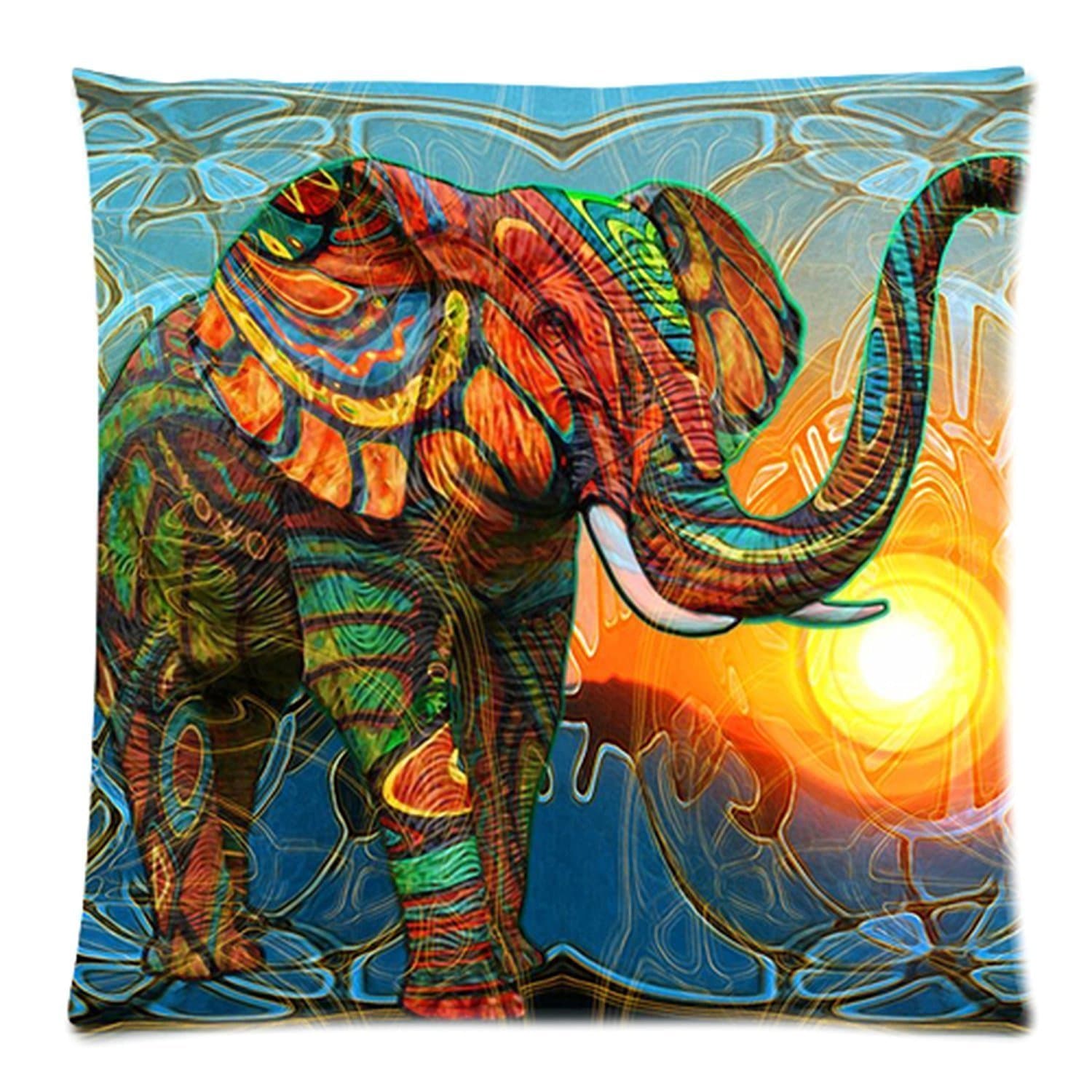 CoolDream Aztec Elephant Decorative Pillow Case Protector 20x20 Inch