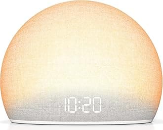 Sunrise Alarm Clock with White Noise Sound Machine – Wake-Up Light for Bedroom, 5 Gentle Alarm Sounds, 20 Soothing Sleep Sounds, Dimmable Display, Phone-Free Bedside Clock