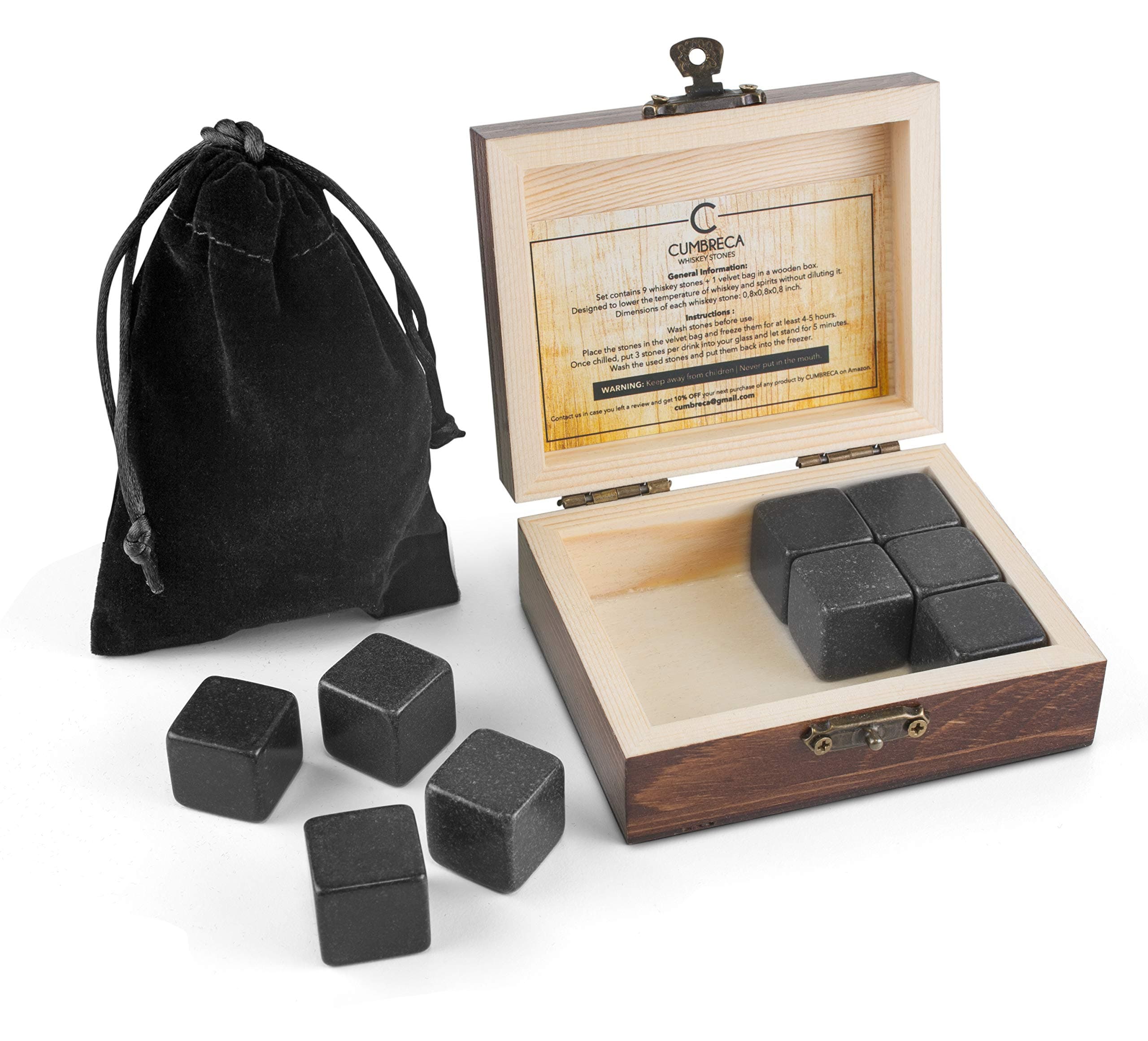 Whiskey Stones, Whiskey Glass Set (Small)