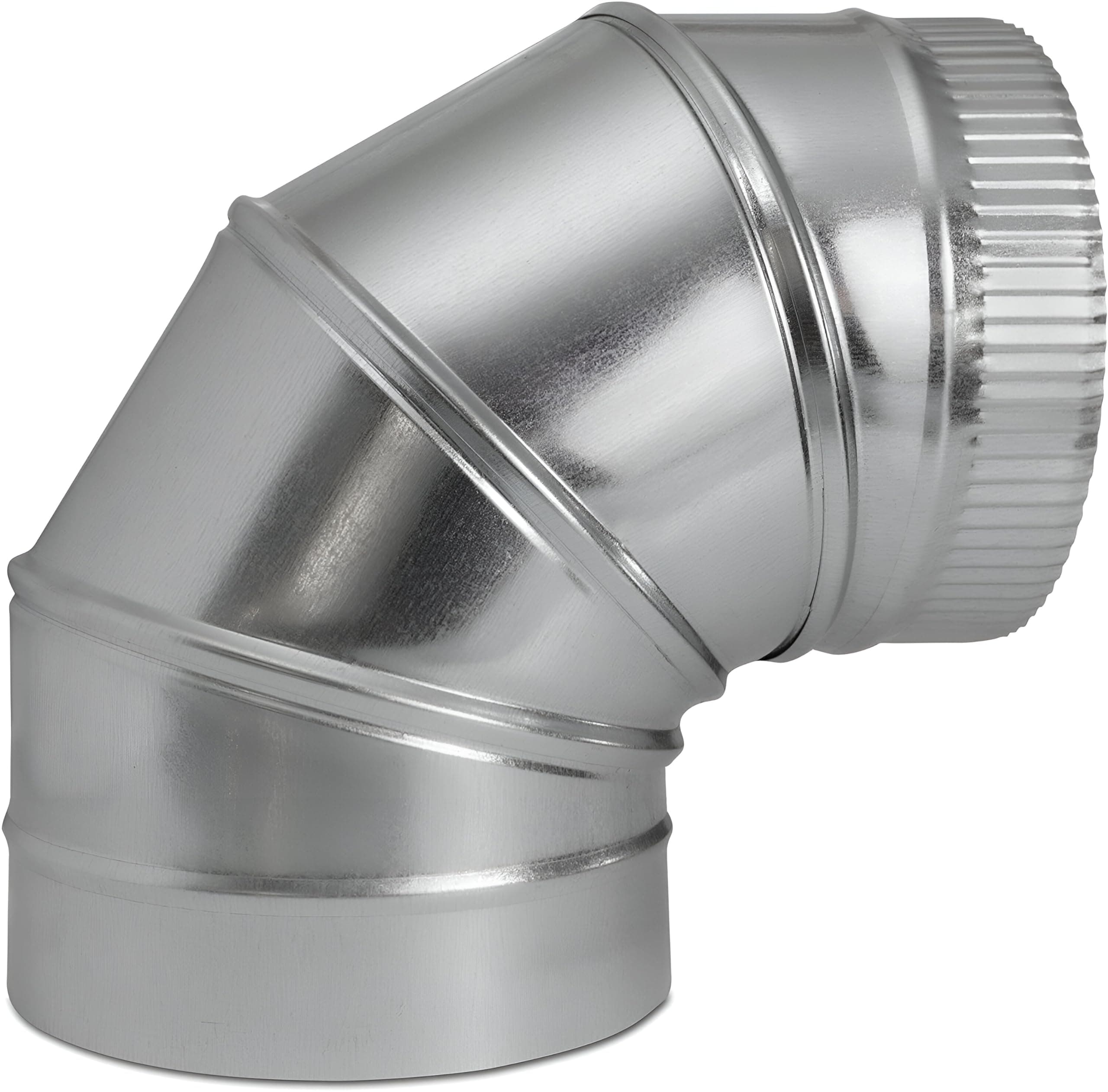 9" Adjustable Duct Elbow 90 Degree HVAC - Available in Sizes up to 24"-Galvanized Sheet Metal 26-Gauge Duct Connector - Perfect for Round Tube Air Ventilation & Vent Pipe Ductwork
