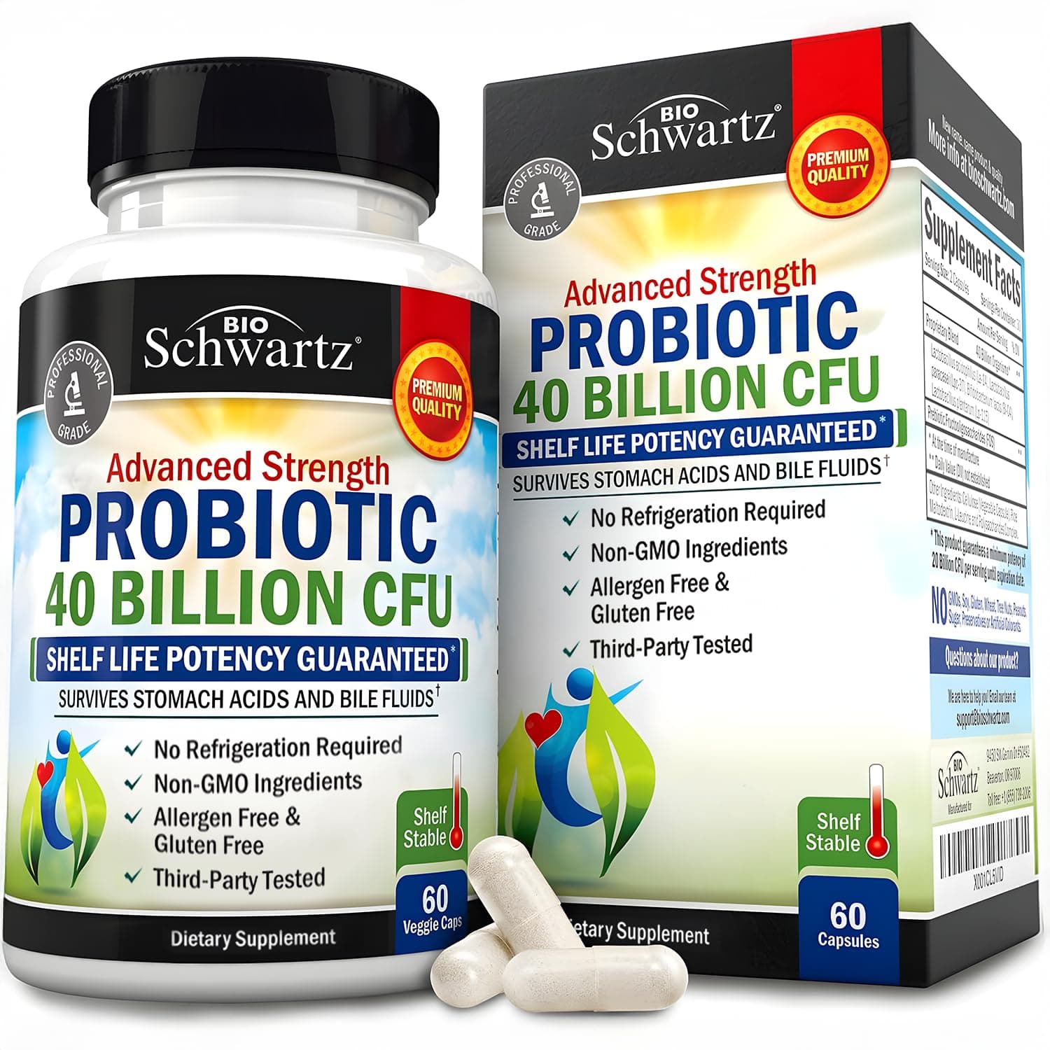 Advanced Strength Probiotic - 40 Billion Cfu (60 Capsules)