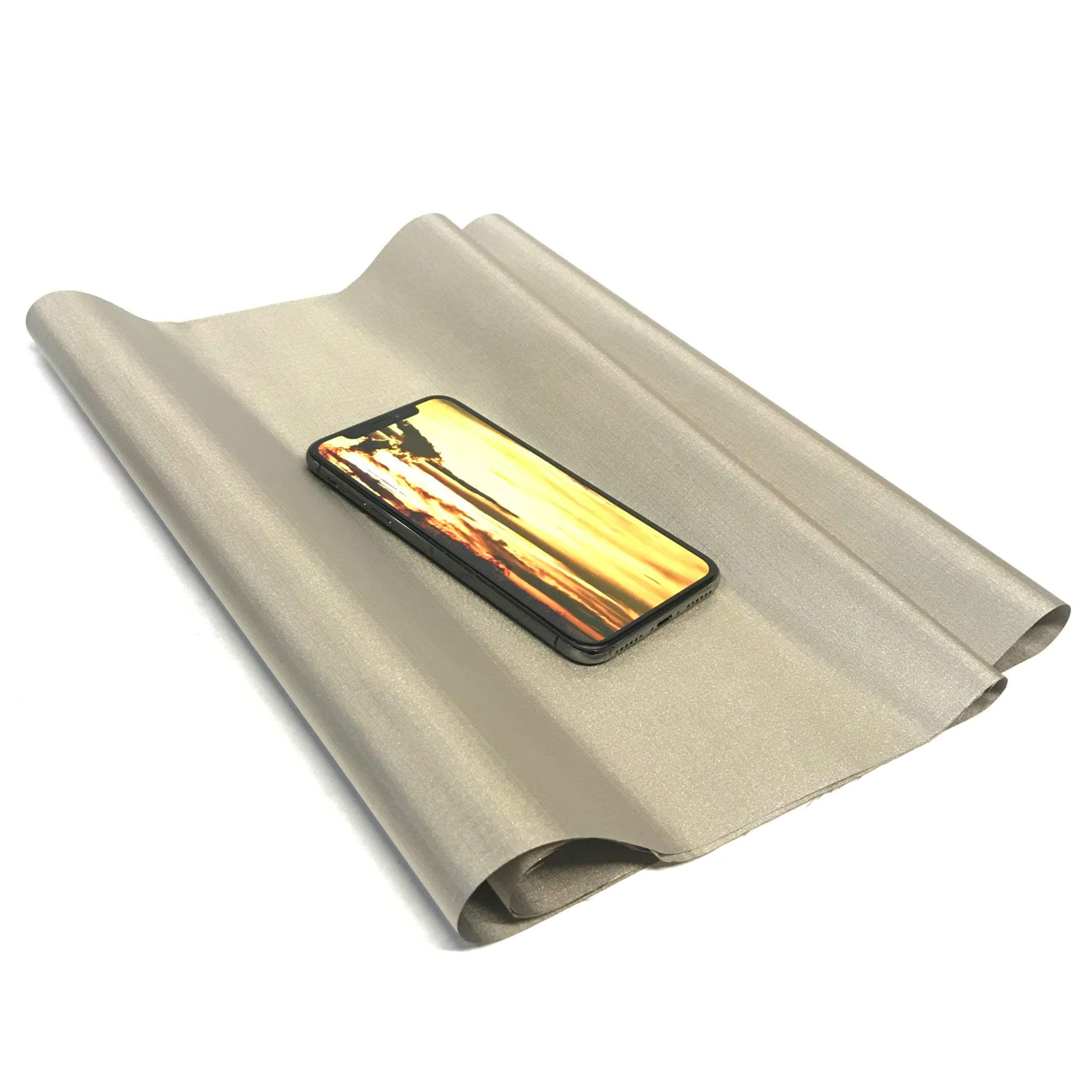 Cyber Faraday Fabric RFID Shielding Nickel Copper Rip-Stop Fabric Roll 50" x 1' Signal EMF Blocking Material