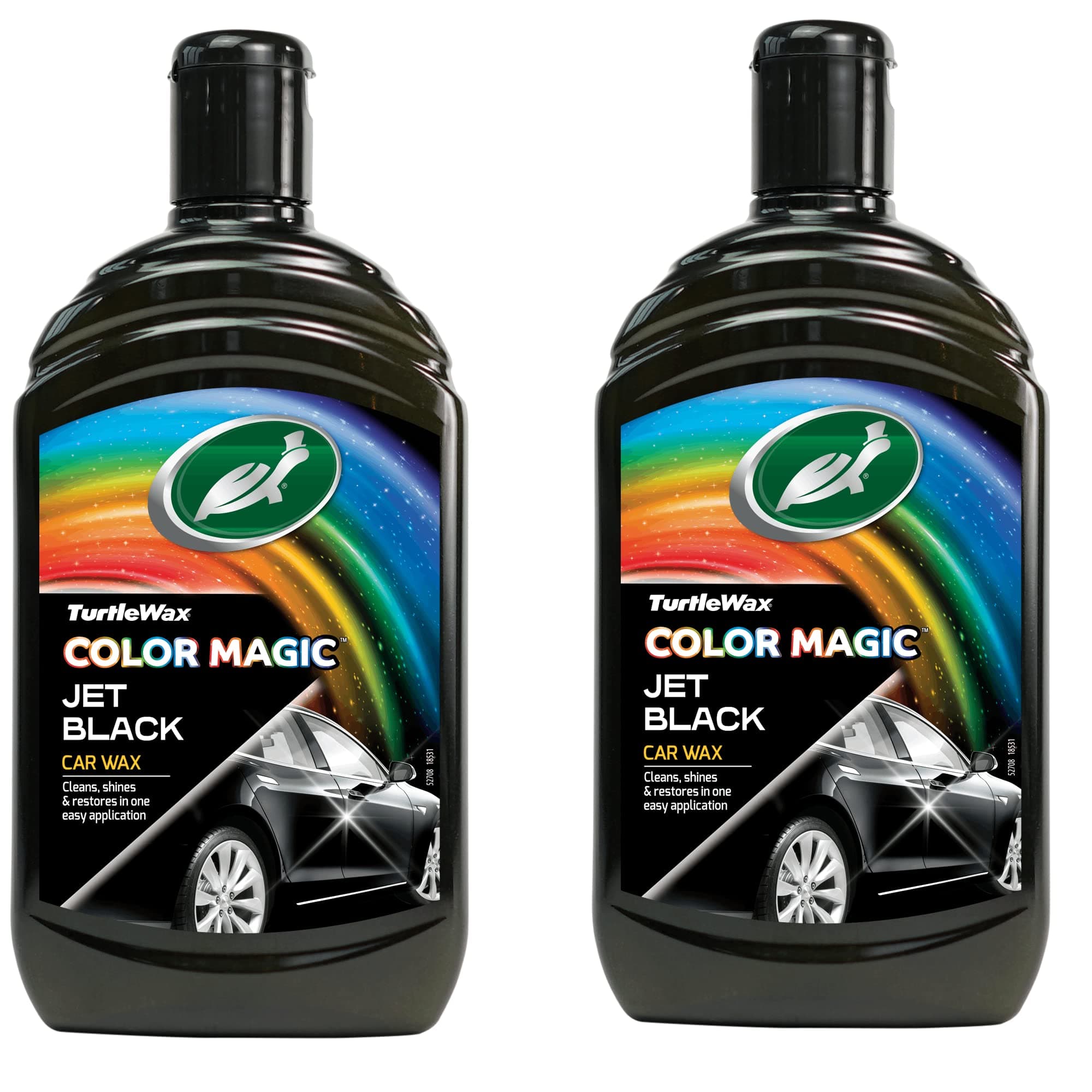Color Magic Jet Black Wax 2 Pack – Triple Action Car Polish – Removes Scratches & Blemishes While Building A Deep Shine - Restore Your Cars Paint Work For Long Lasting Protection