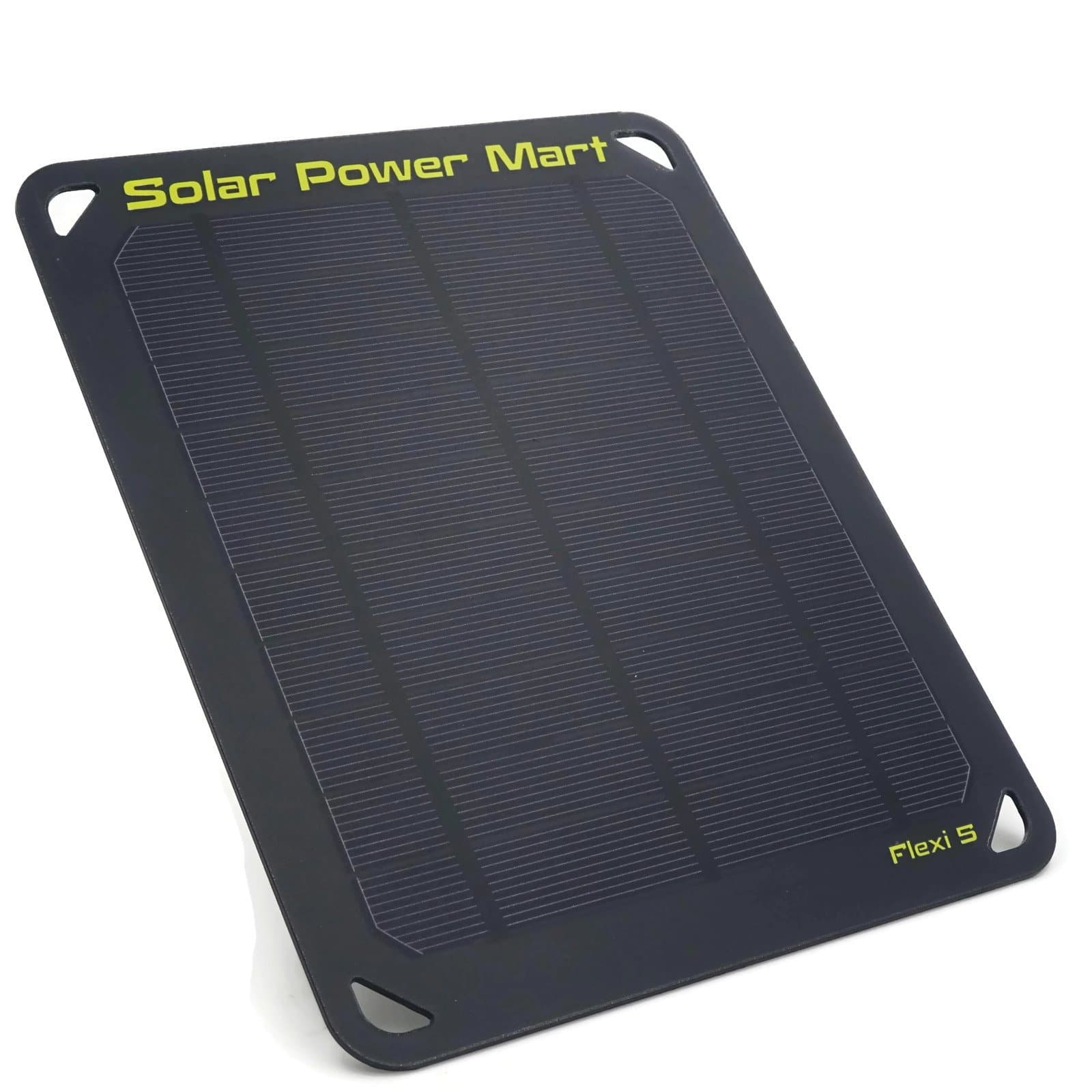 Solar Power Mart FLEXI 5 USB Solar Charger 5Wp 5V, Semi Flexible Portable Solar Charger, Matte Black
