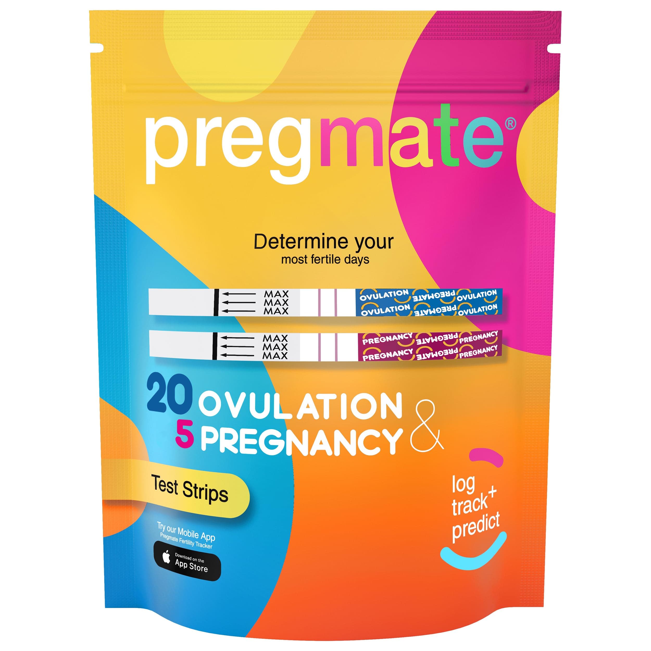 20 Ovulation and 5 Pregnancy Test Strips