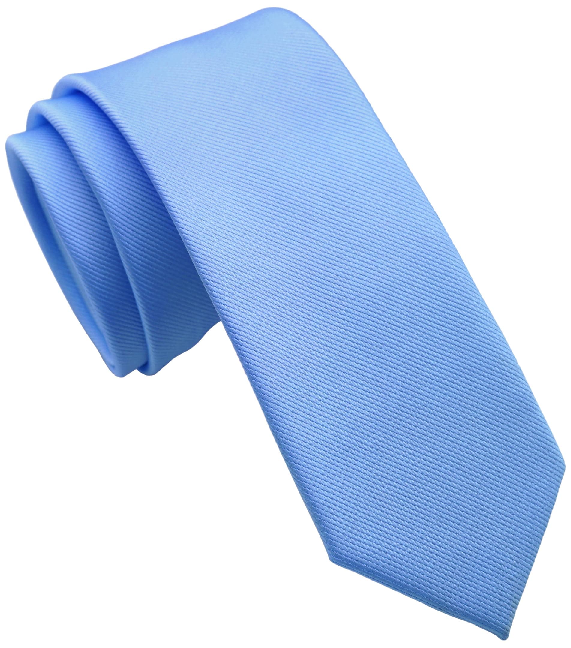 Skinny Ties for Men, Solid Color 2.5 inch Slim Neckties 1 or 5 Pack Plain Tie