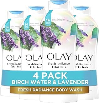 Olay Fresh Outlast Purifying Birch & Lavender Body Wash 22 Fl Oz (Pack of 4)