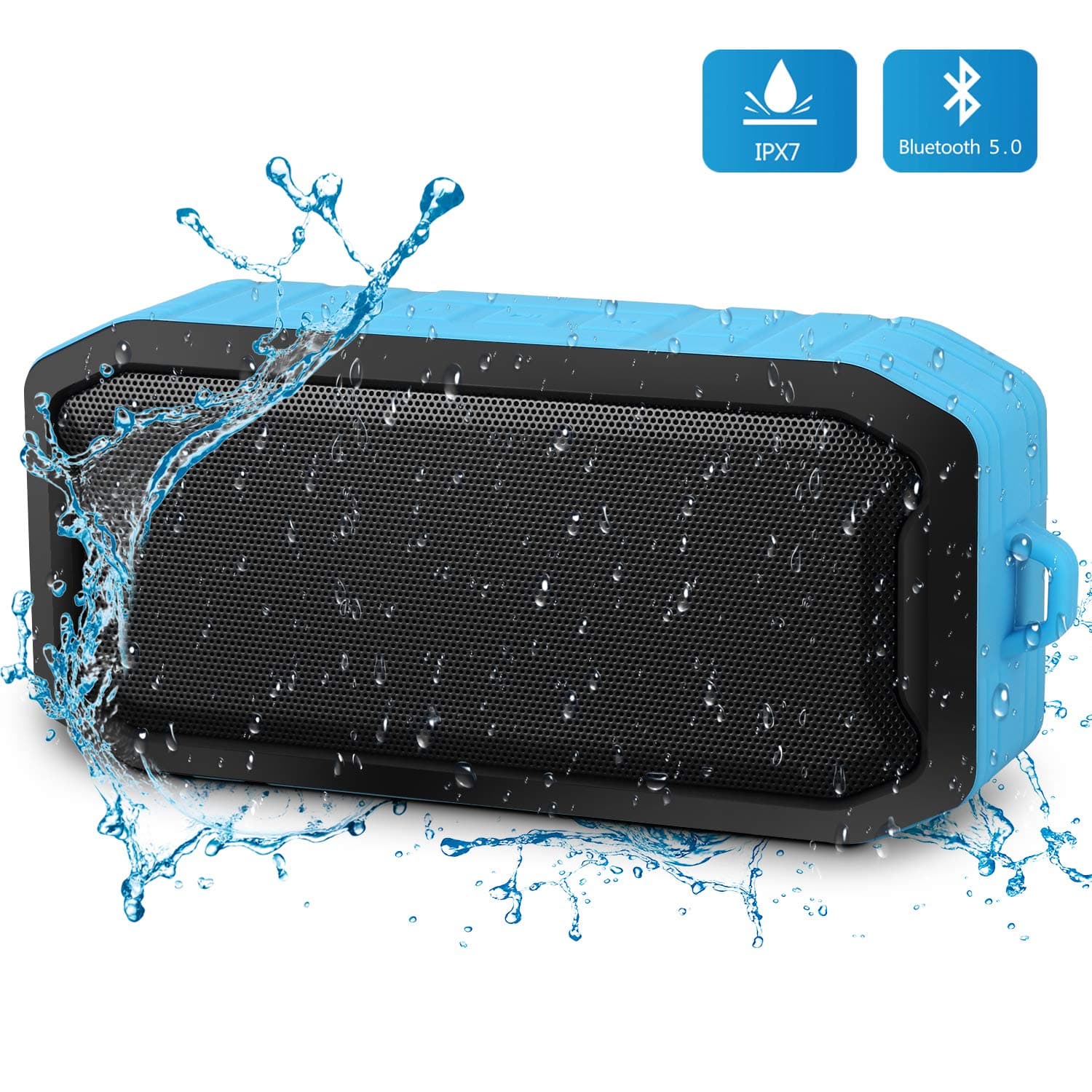Bluetooth Waterproof Shower Speaker, Portable Wireless Speaker with 8 Hours Playtime IPX7 Waterproof Perfect For Pool, Shower, Boat, Beach, Hot Tub, Outdoors, Indoors(Blue)