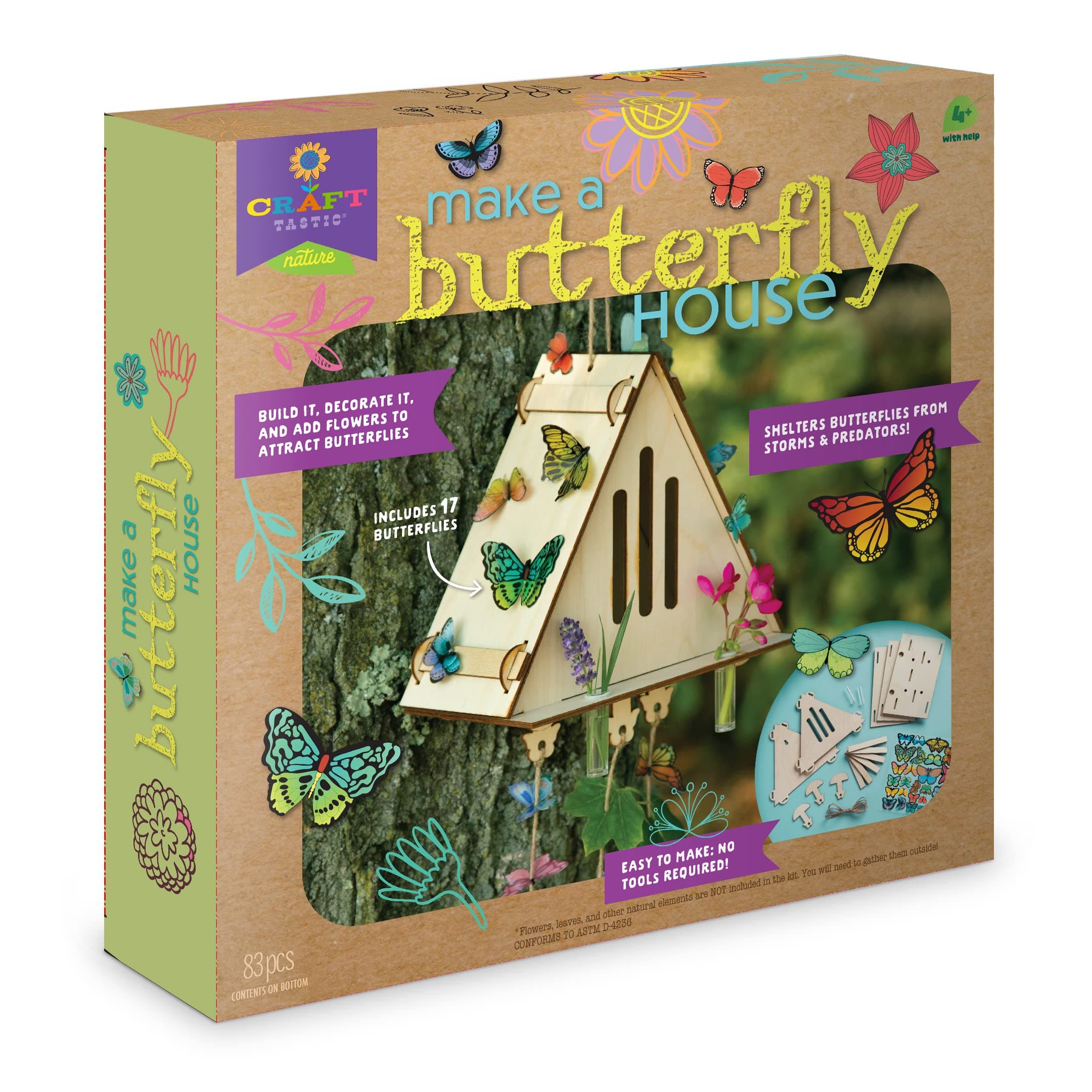 Craft-Tastic Make A Butterfly House Age 4+, White