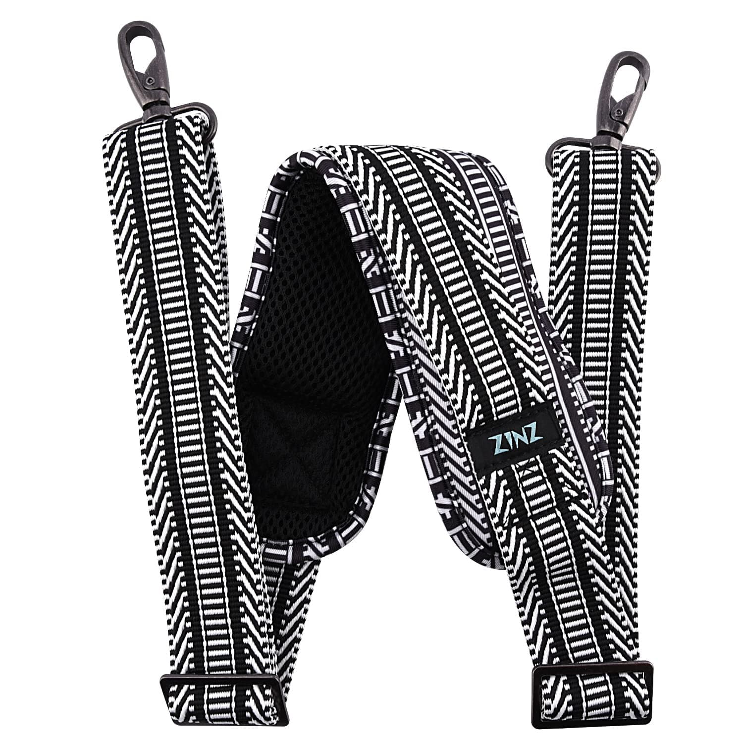 ZINZZINZ 79 inch Shoulder Strap, Extra-thick Fixed Cushion Pad and Dual Clasps Universal Replacement Strap