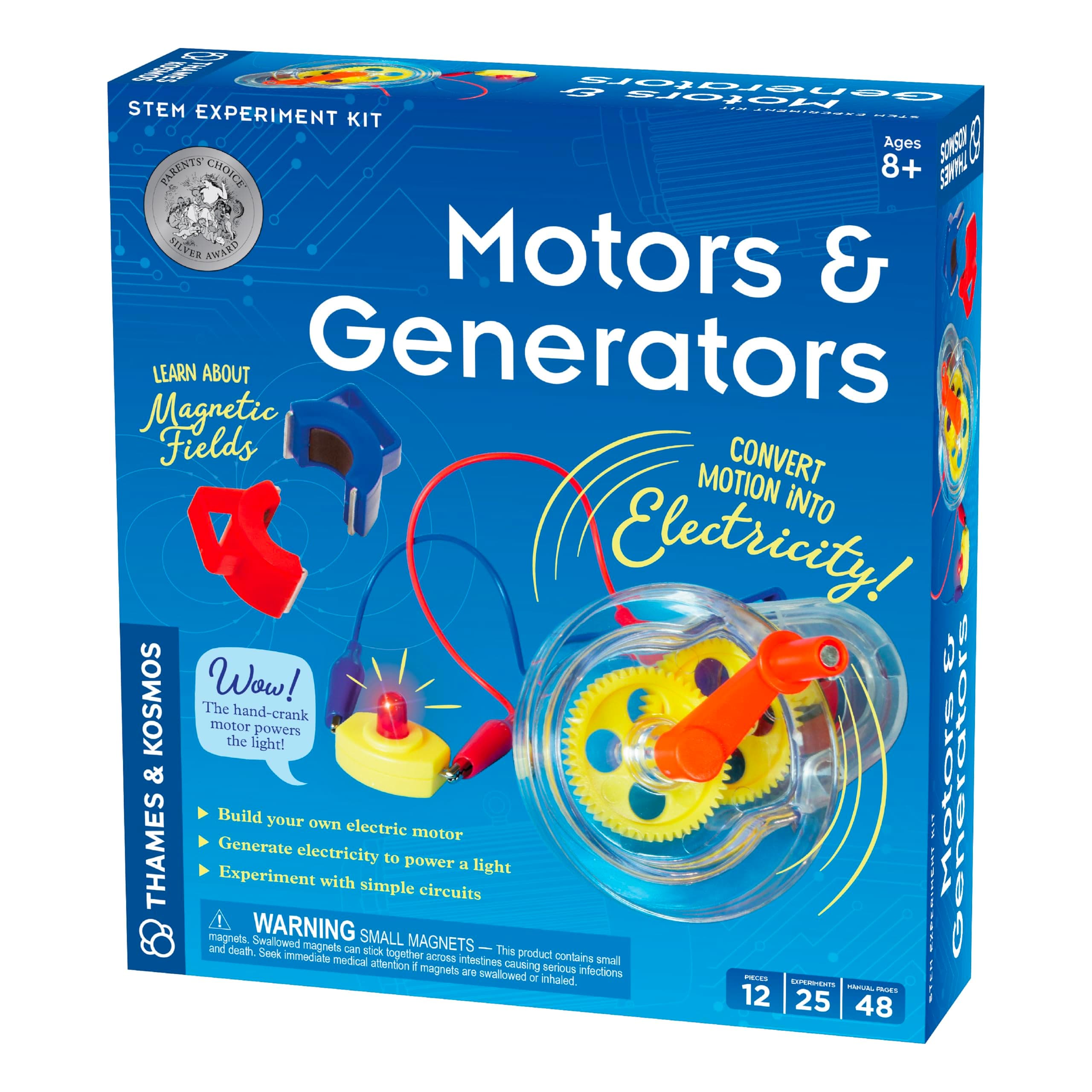Motors & Generators, Kids Science Kit, Learning Resources About Electric Motors and Electricity, STEM Toys for Science Experiments, Age 8+