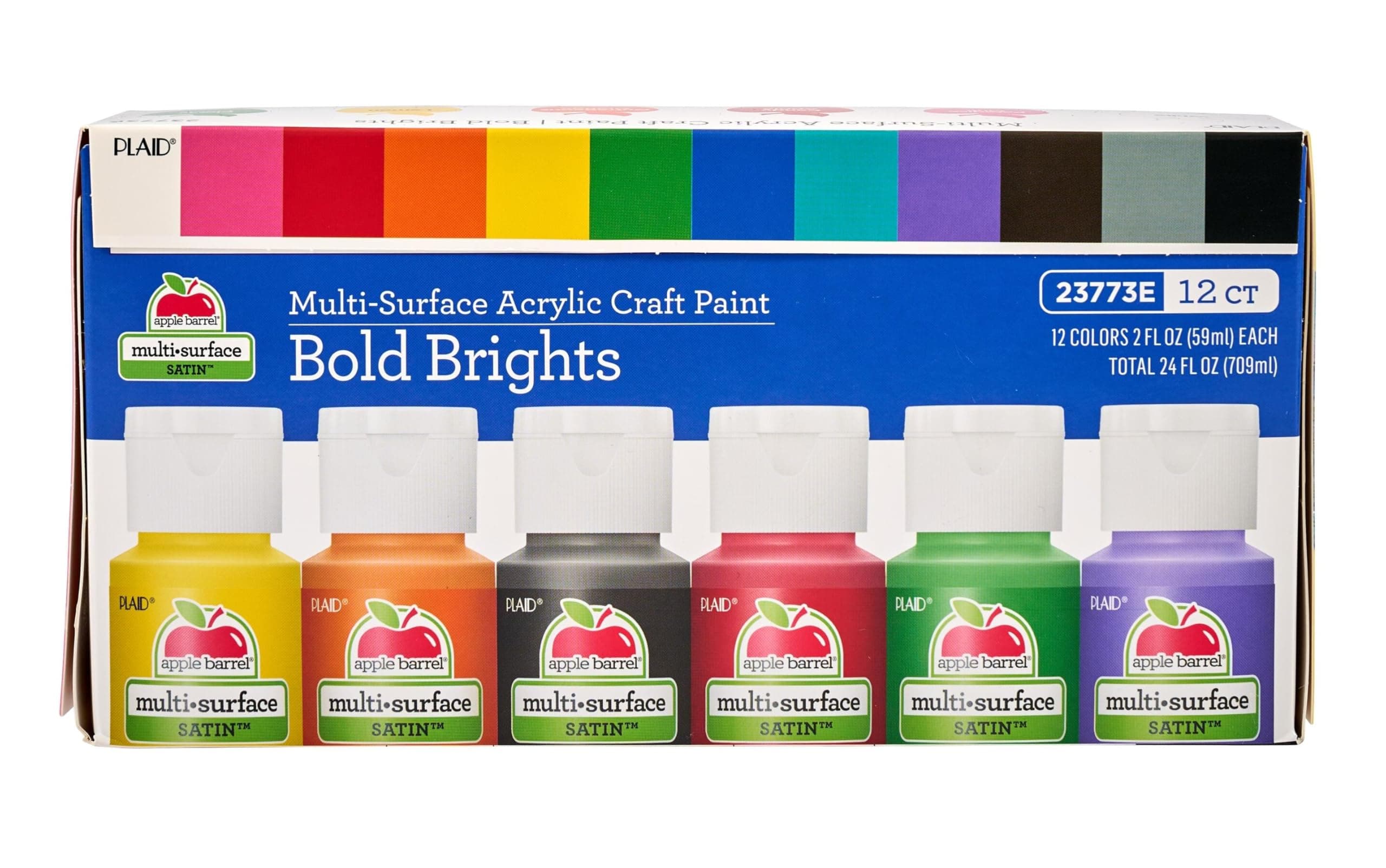 Apple Barrel Essentials Acrylic Paint Set, 12, 24 Fl Oz (Pack of 1)