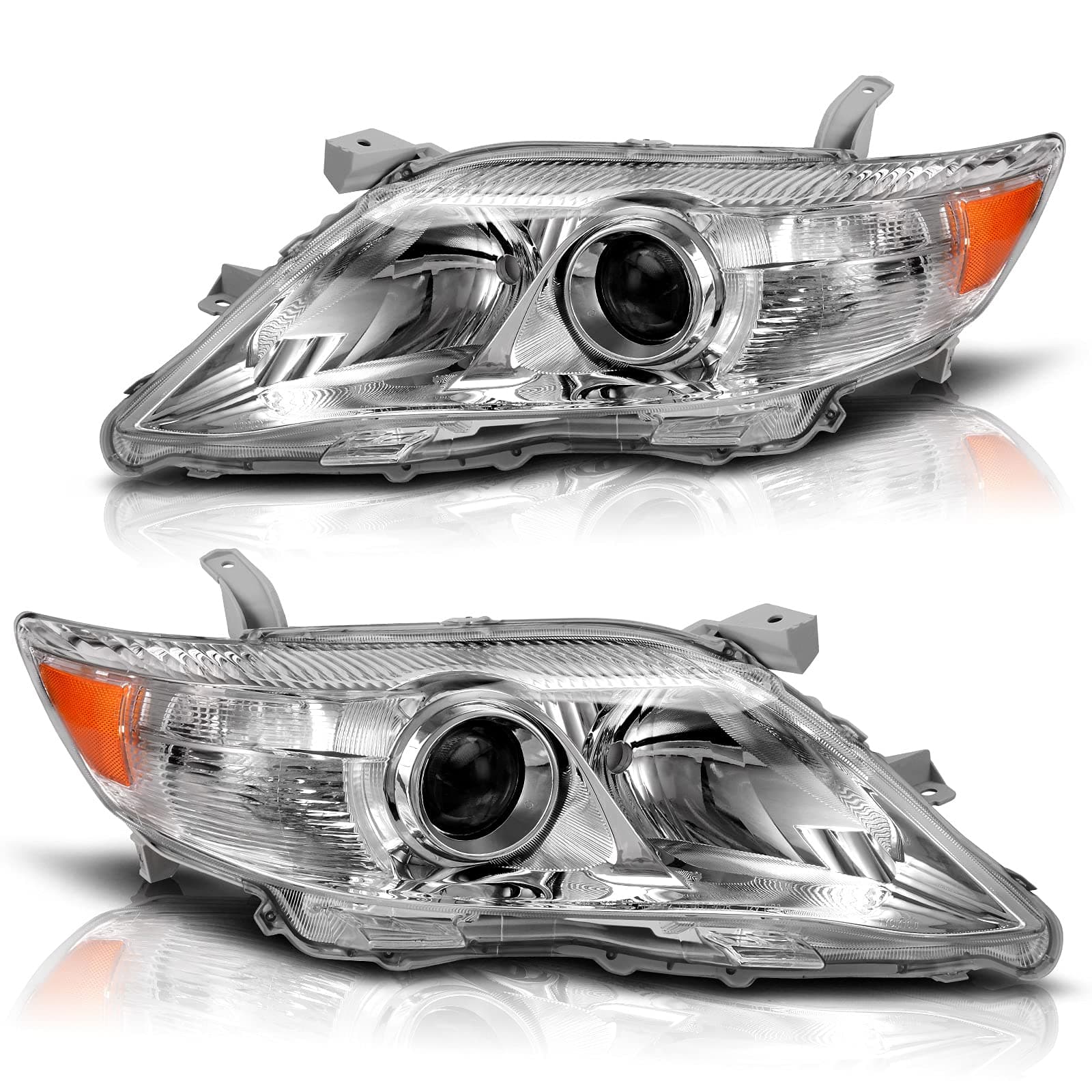 DWVO Headlights Assembly Compatible with 10 11 2010 2011 Camry (Only Fit Hybrid Model) Headlamp Replacement Pair Driver and Passenger Side
