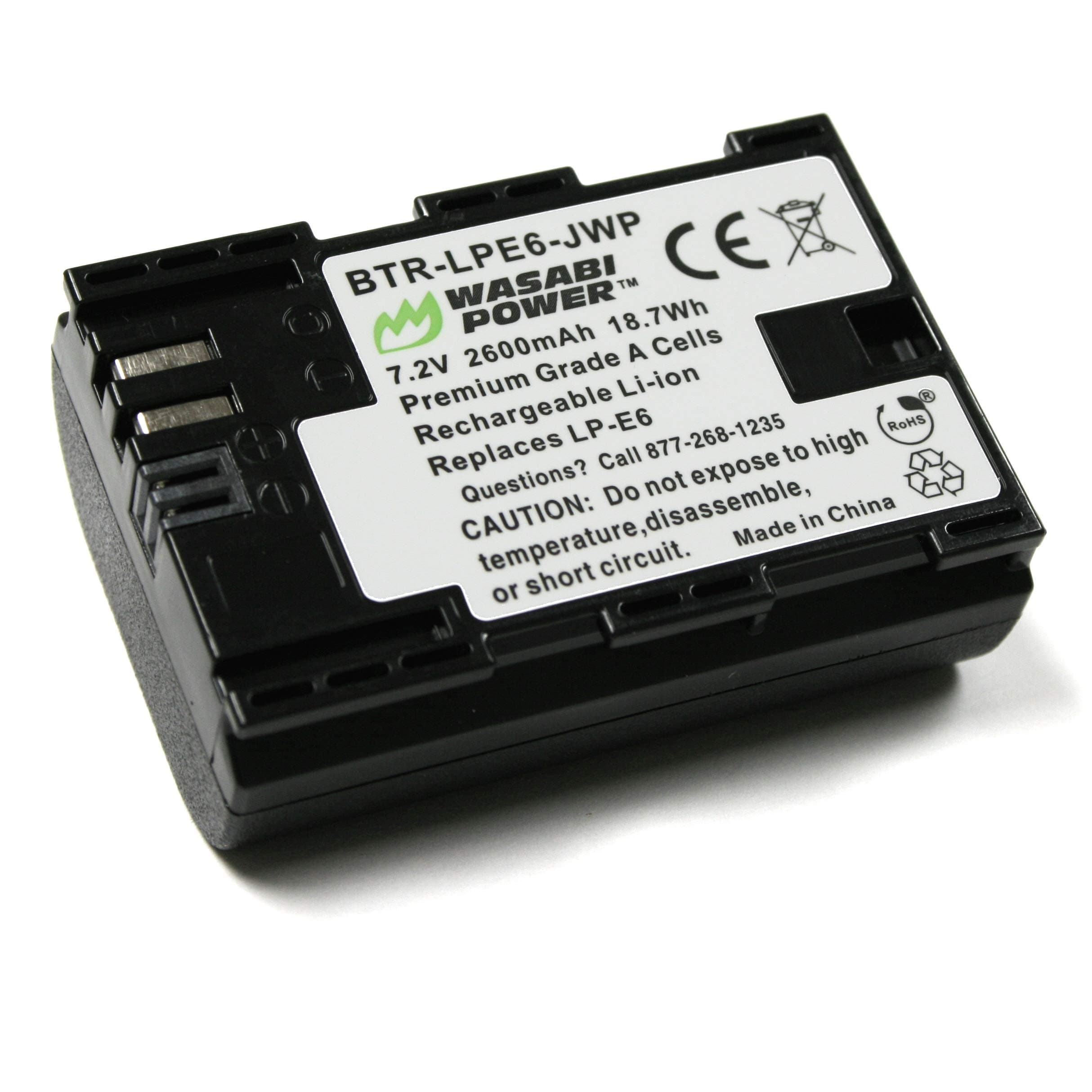 Battery for Canon LP-E6 and Canon EOS 5D Mark II EOS 5D Mark III EOS 7D EOS 60D EOS 60Da