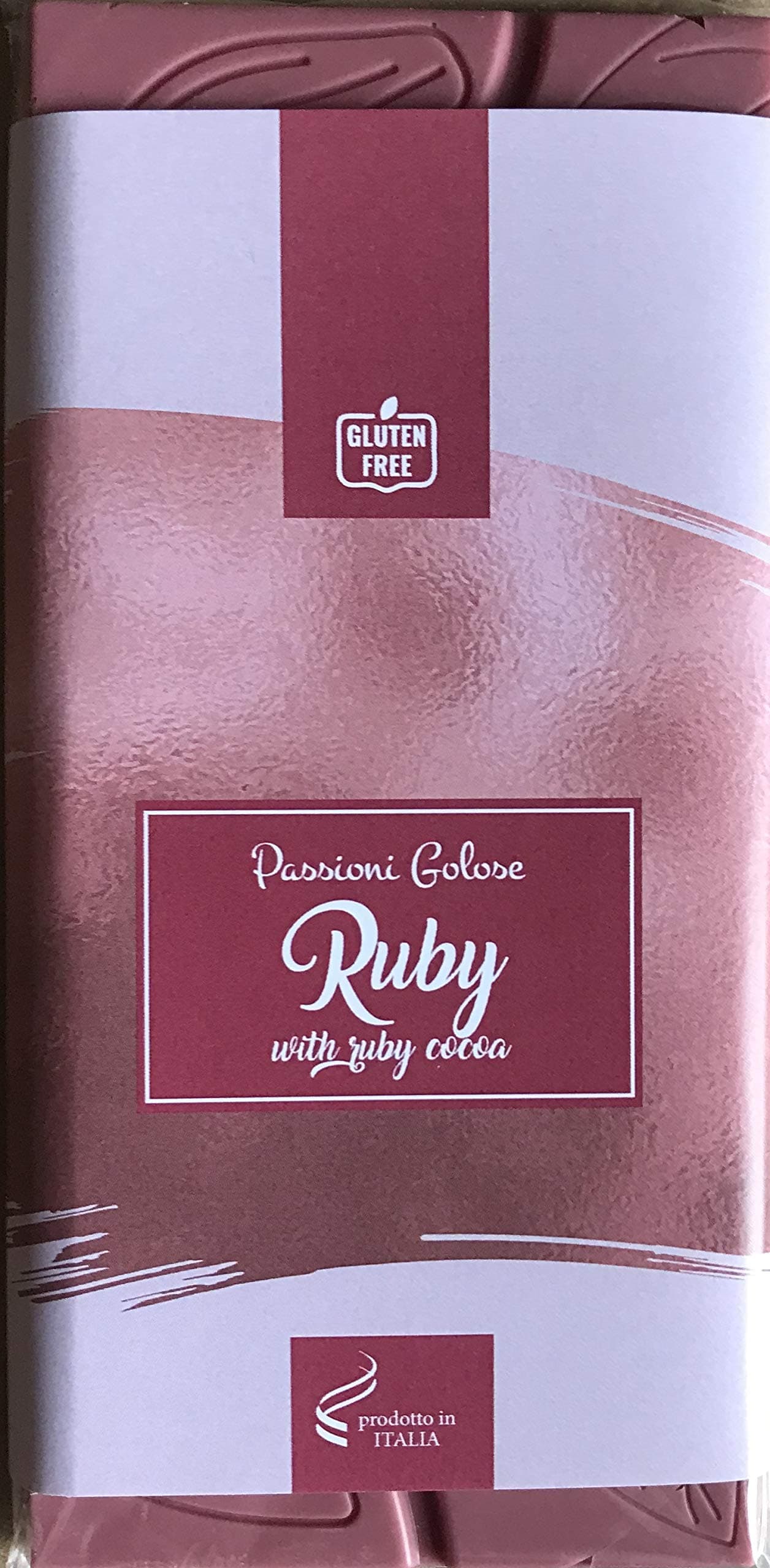bar of Pure Chocolate Ruby callebaut 100gr