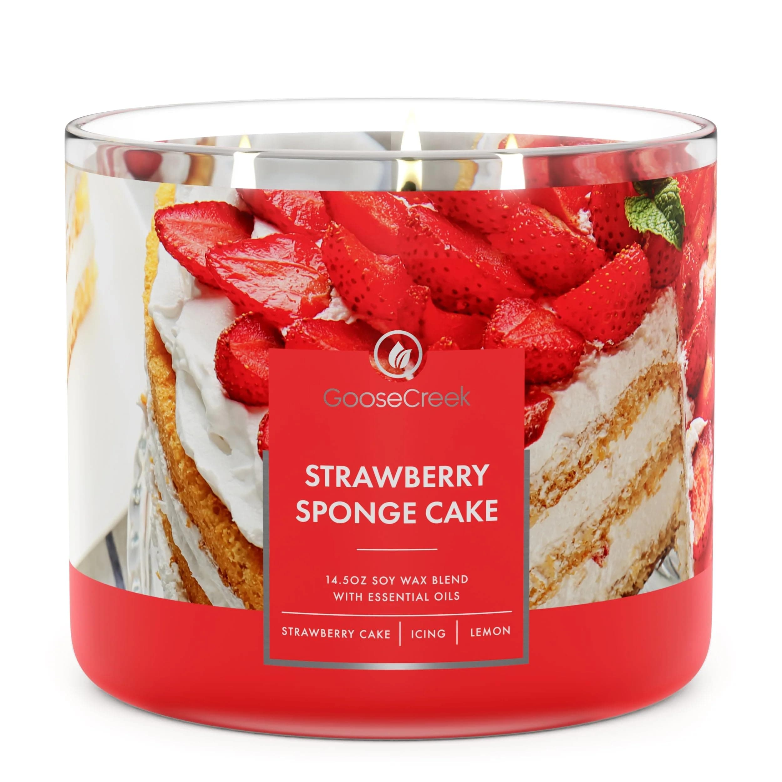 Strawberry Sponge Cake 3-Wick Scented Candle