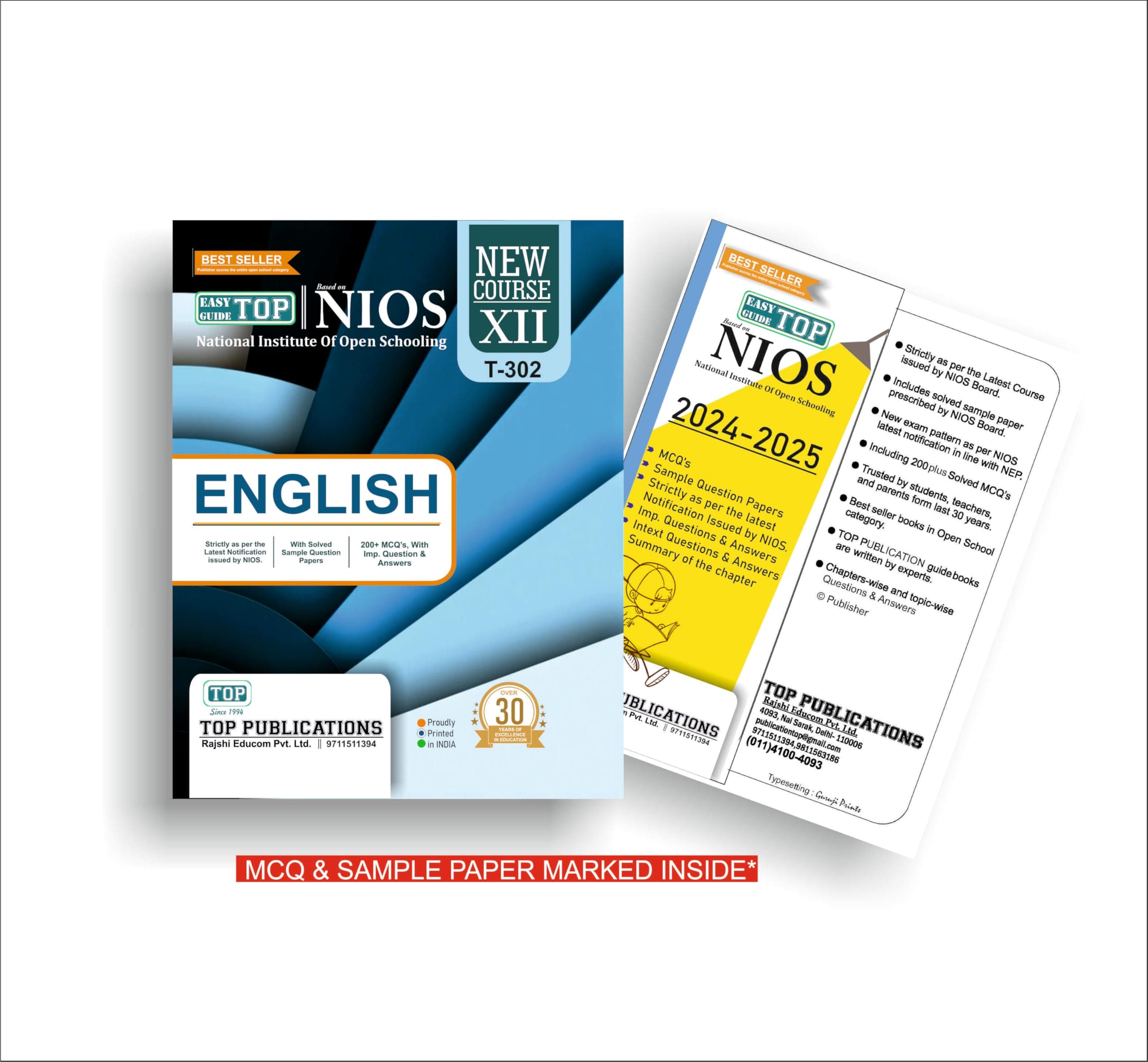 TOP NIOS Class 12 English Guide T-302