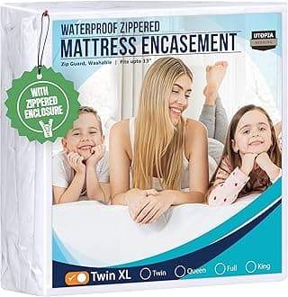 Utopia Bedding Premium Waterproof Bed Cover King Size Cotton Mattress Cover (72x78 Inches) – Soft Breathable Terry Fitted Cover, Dustproof & Absorbent Bed Mattress Cover