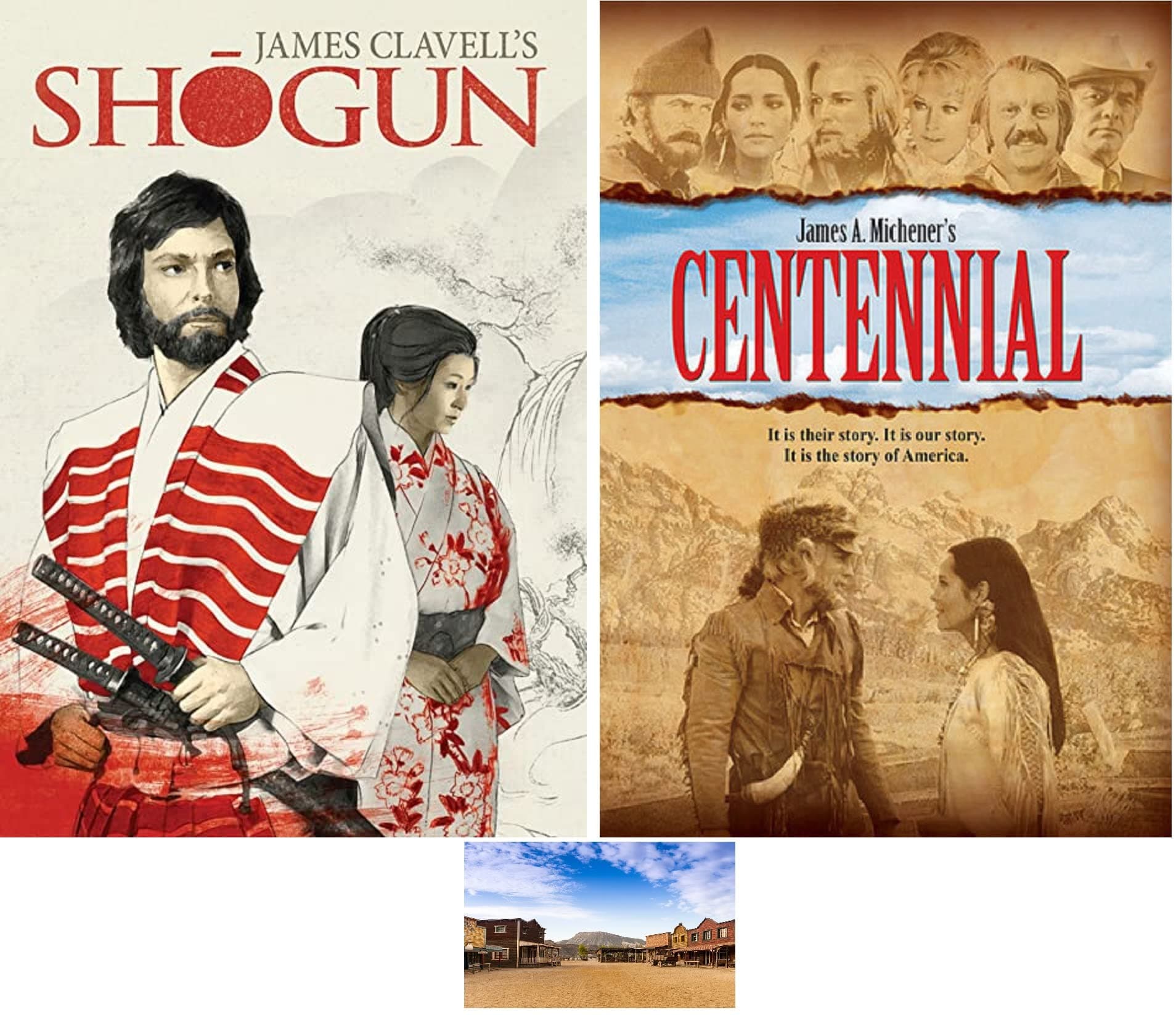 Richard Chamberlain Complete Mini Series Double Feature Shogun & Centennial Includes Glossy Print Western Movie Set Art Card