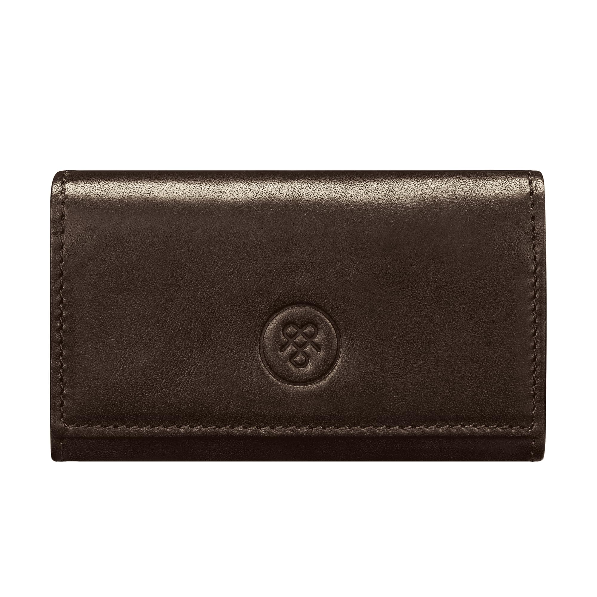 Maxwell Scott - Luxury Leather Key Case Wallet Holder with Hooks for Men - Made from Full Grain Hides - The LAPO Dark Brown
