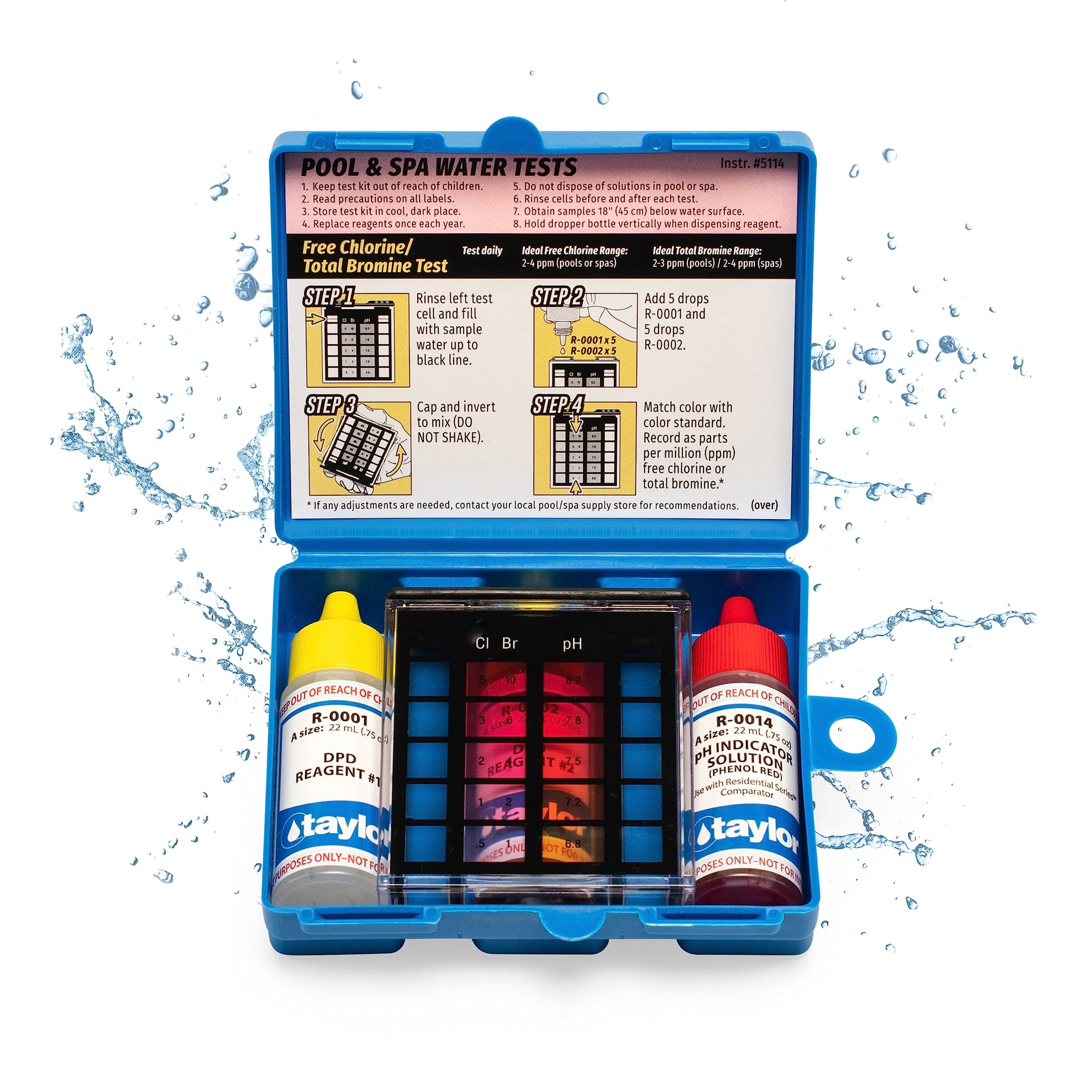 Taylor K1001 Basic Residential DPD Pool or Spa Test Kit
