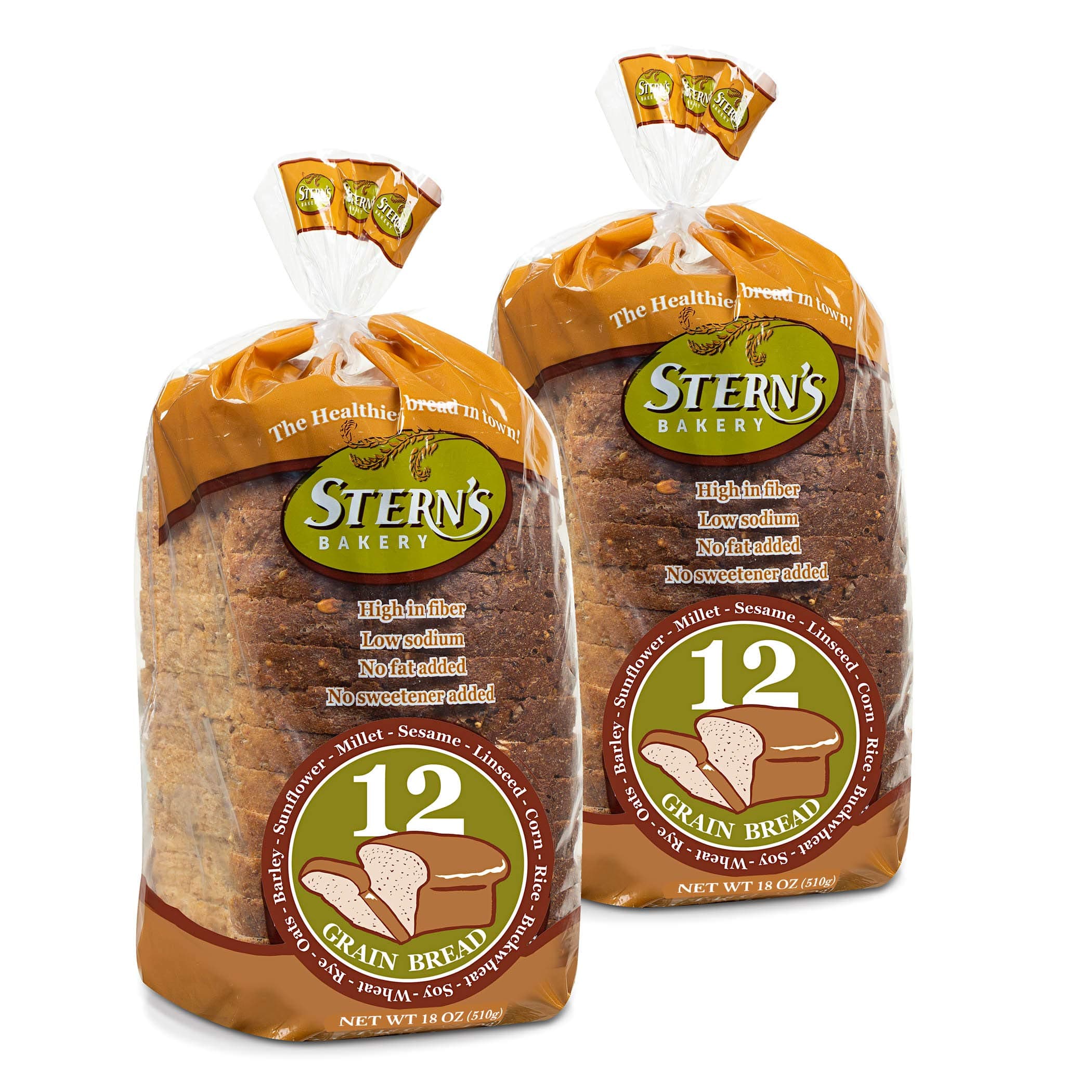 Multigrain Bread-2 Pack-18 oz Per Loaf | Delicious Sandwich Bread | Dairy & Nut Free | Stern’s Bakery