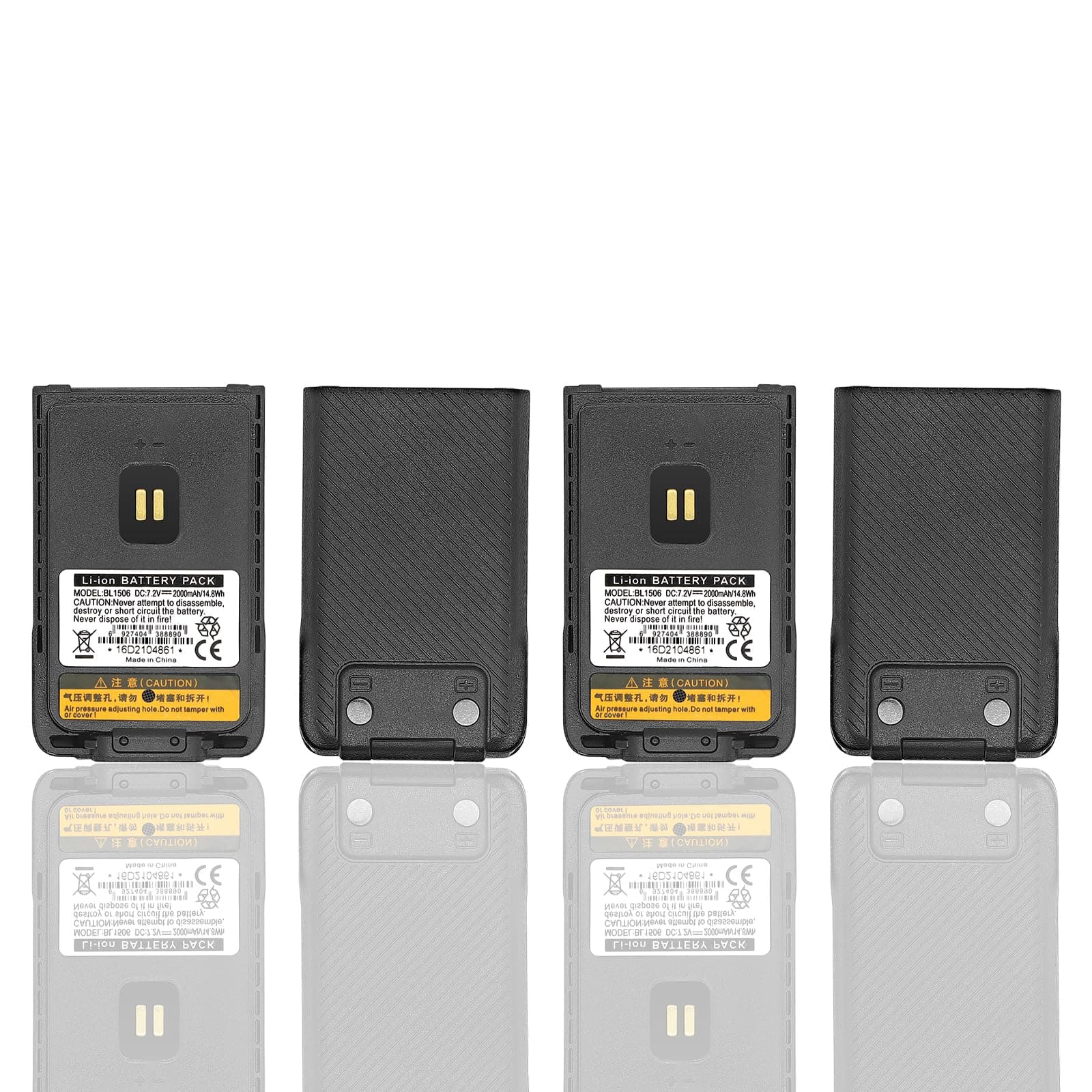 (4PCS) BL1506 Battery BL2018 [2026 New Version 2000mAh] for Hytera BD502i BD500 BD502 BD505 BD506 BD50X PH608 BD555 BD552i BD612i Battery