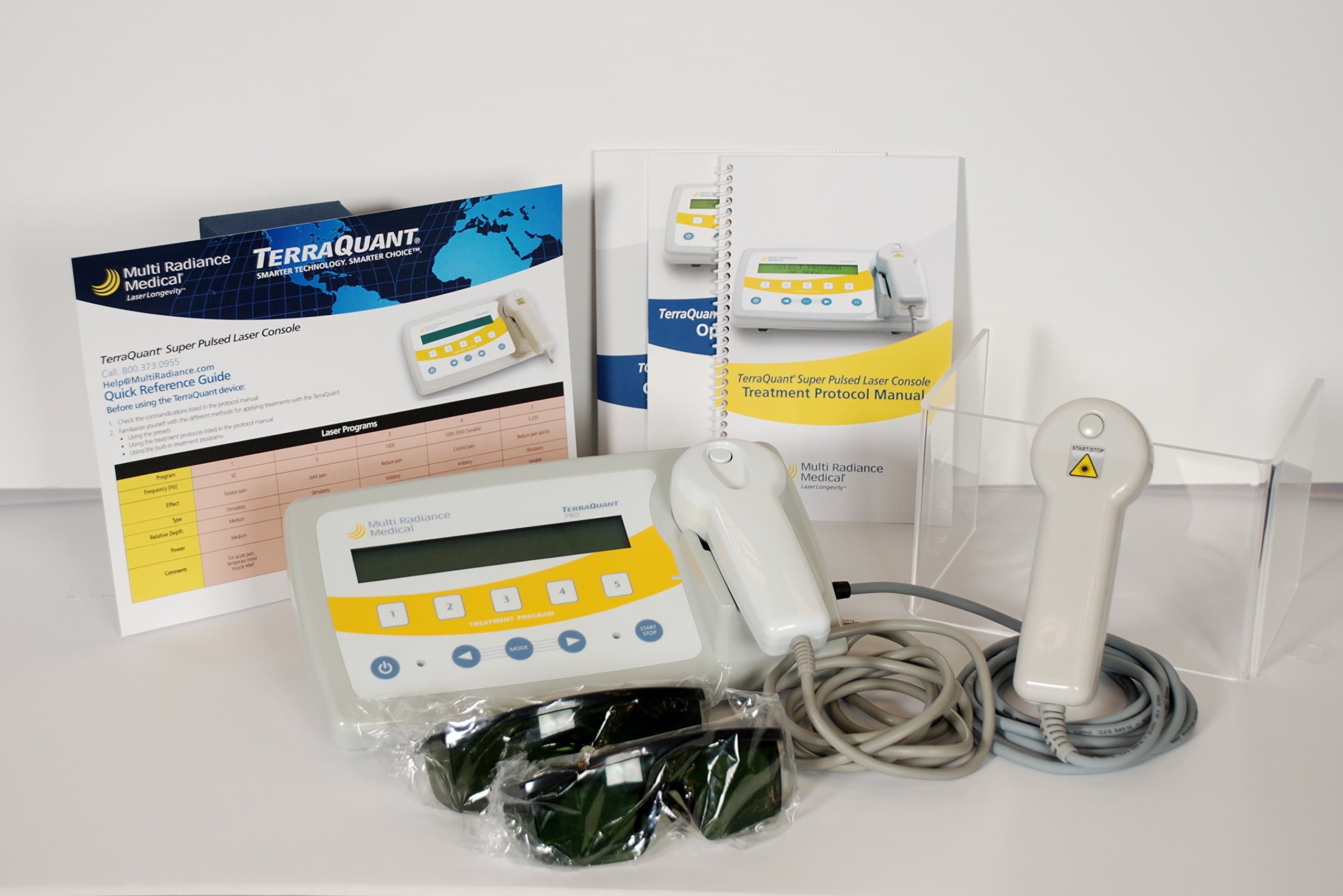 Elite Laser Therapy System – (1) Console, (1) TQ SE25 Emitter 25W, (1) LaserShower TQ LS50 Emitter 50W – 3 Wavelengths, 905 Super Pulsed Laser, 875 Infrared Broadband, 640 Pulsed Red