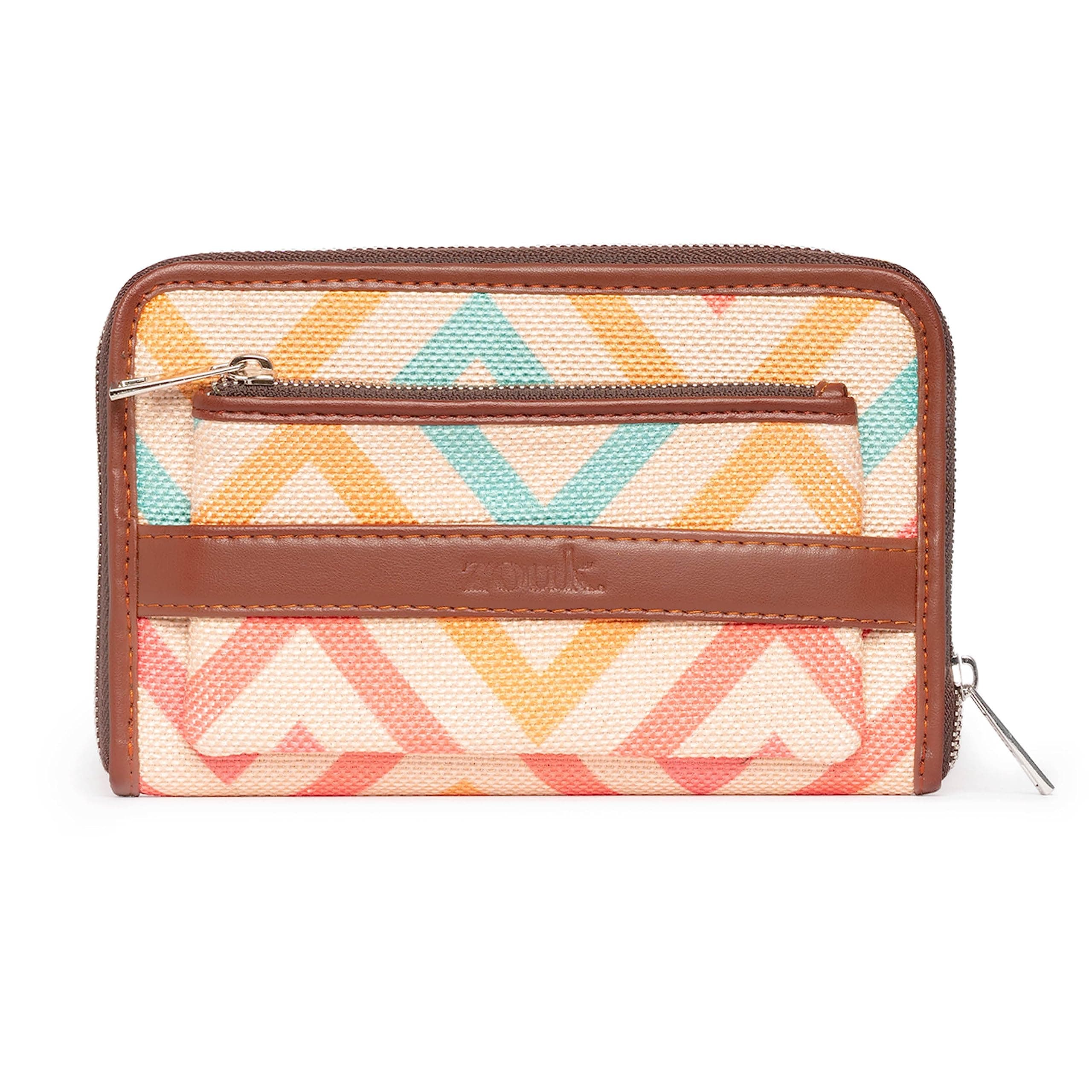 ZOUK Women's Handcrafted Classic Chain Wallet