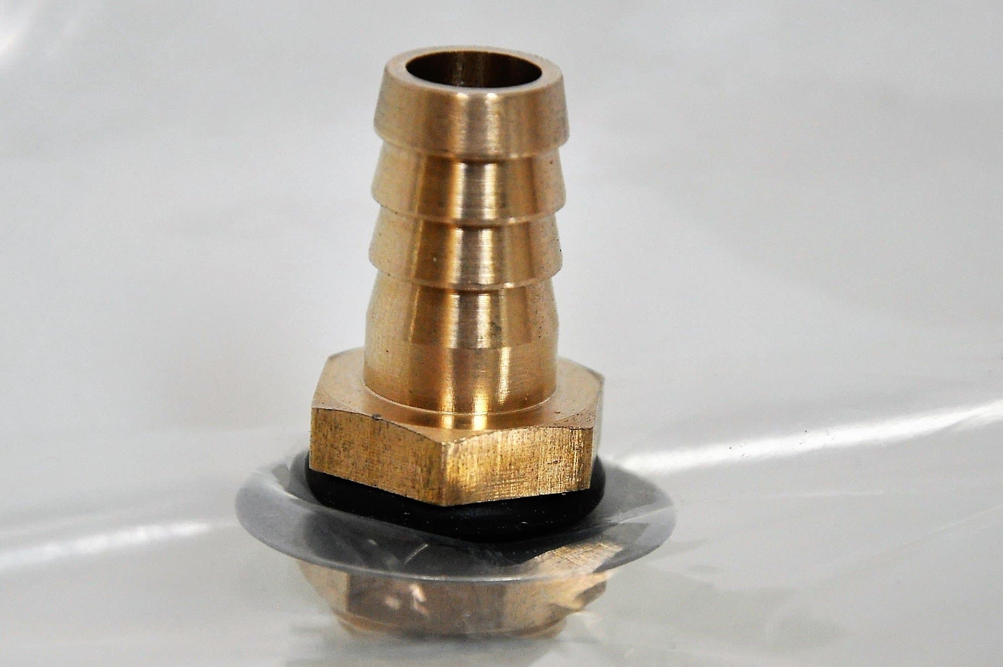Brass Fitting Adapter for Vacuum Bagging Resin Epoxy Infusion Infiltration Port Nipple Chuck with Locking Nut Sealer Washers Epoxy Glue Infiltration Body-Shop Parts Board Building