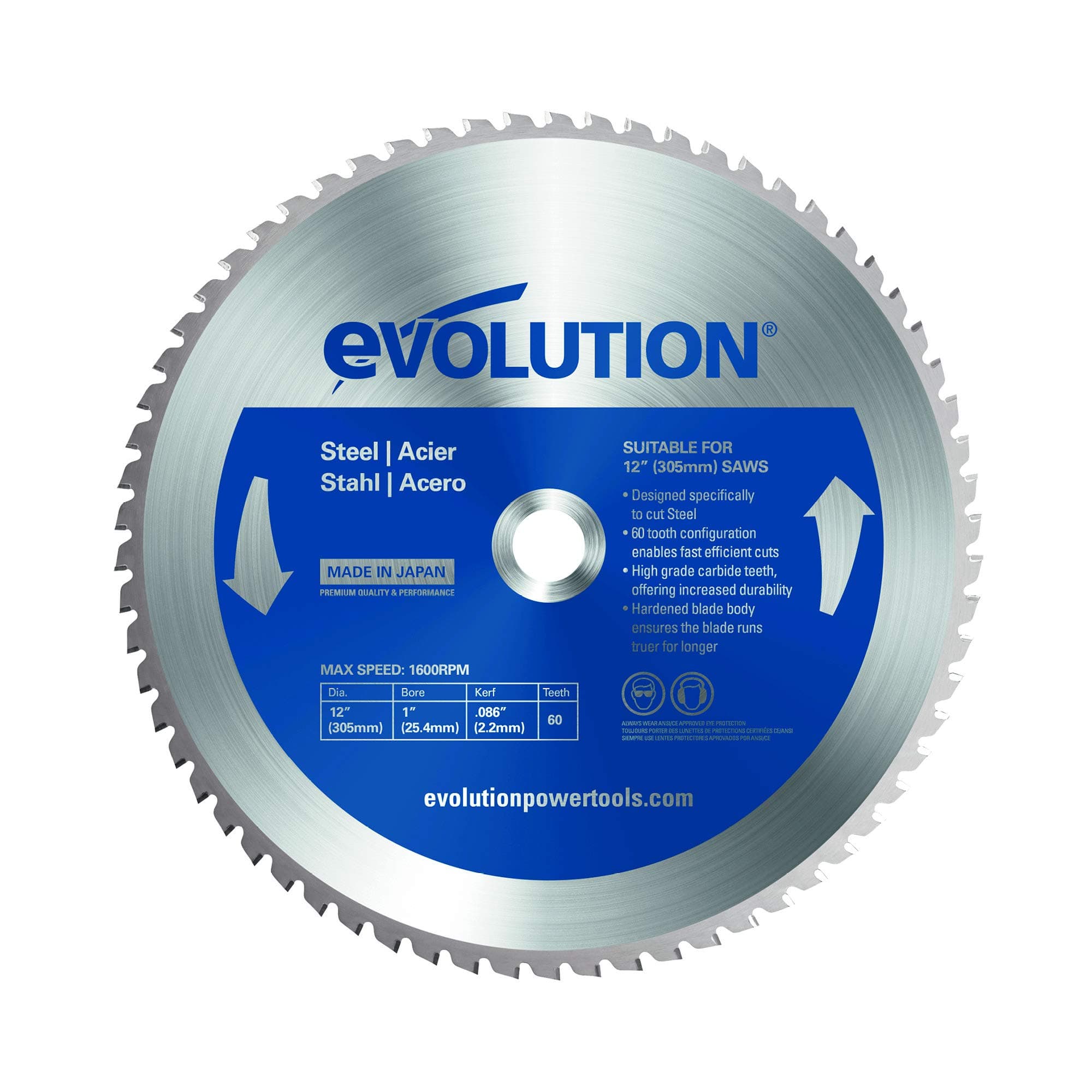 10BLADEST Steel Cutting Saw Blade, 10-Inch x 52-Tooth, Blue