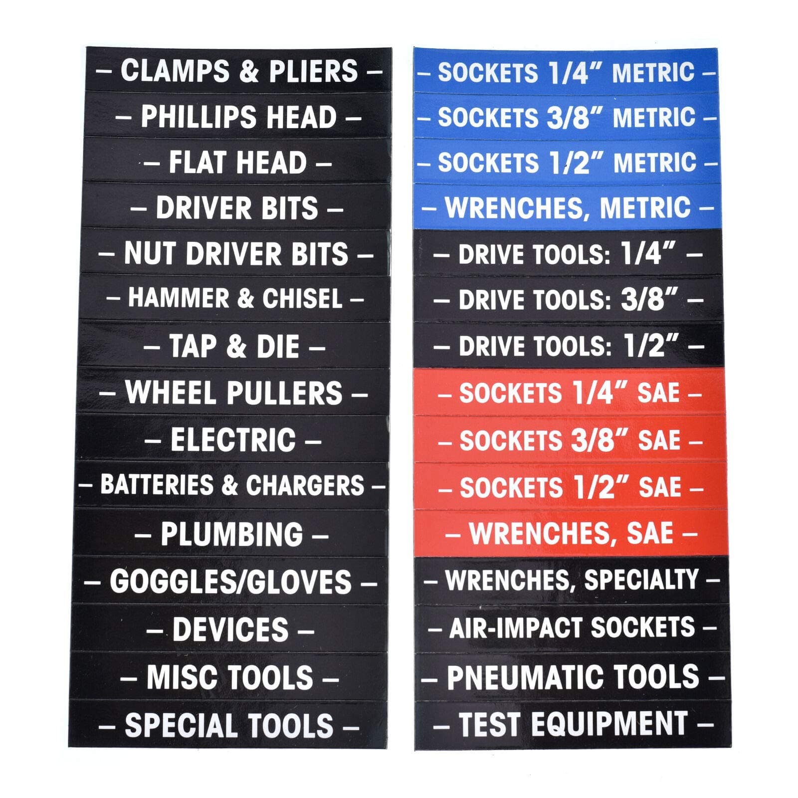 Conext Link 30pcs Magnet Tool Box Label Drawers Sticker Cabinets Steel Chest Decal Organizer