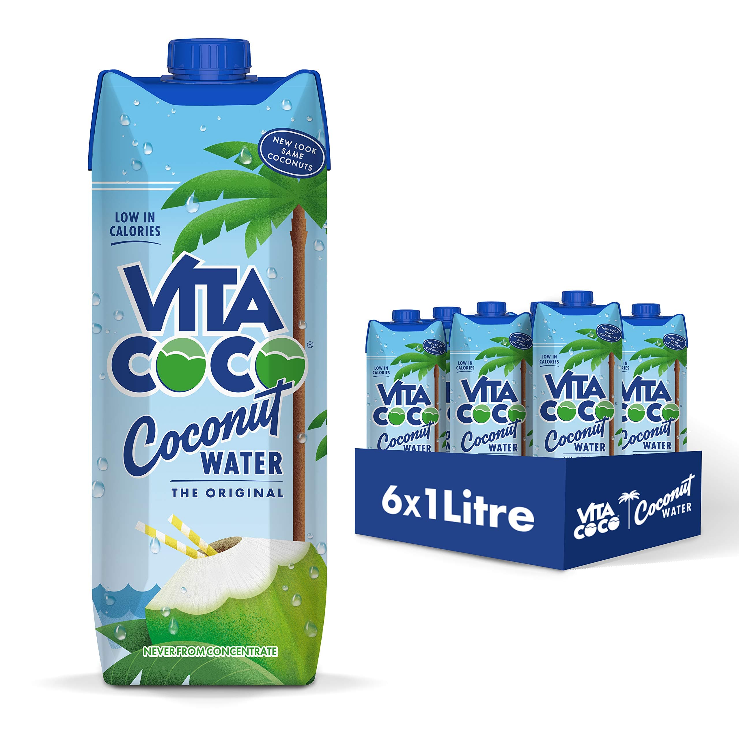 Vita Coco Coconut Water Original, 33.8 Fl Oz (Pack of 6)