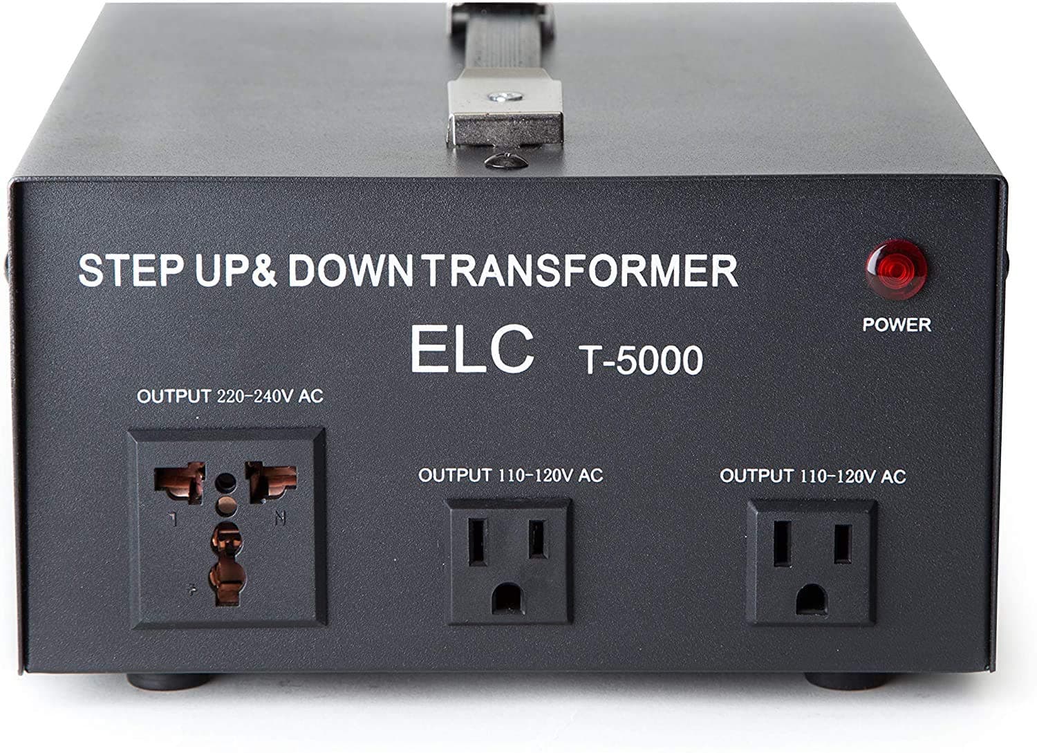 ELC T-5000 5000-Watt Voltage Converter Transformer - Step Up/Down - 110V/220V - Circuit Breaker Protection [3-Years Warranty] (5000W)