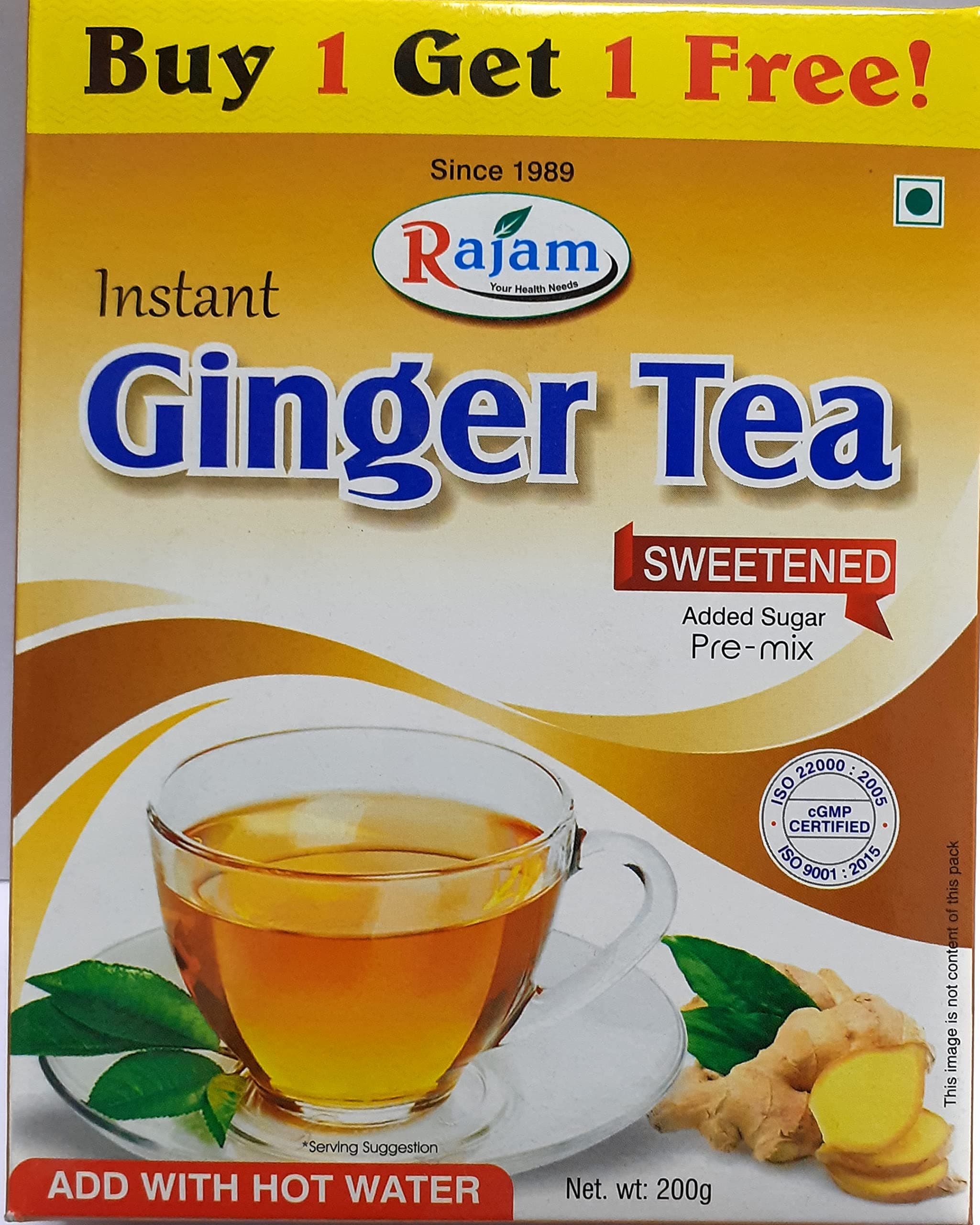 Rajam Ginger Tea 200 Gram Box (Buy 1 Get 1 Free)