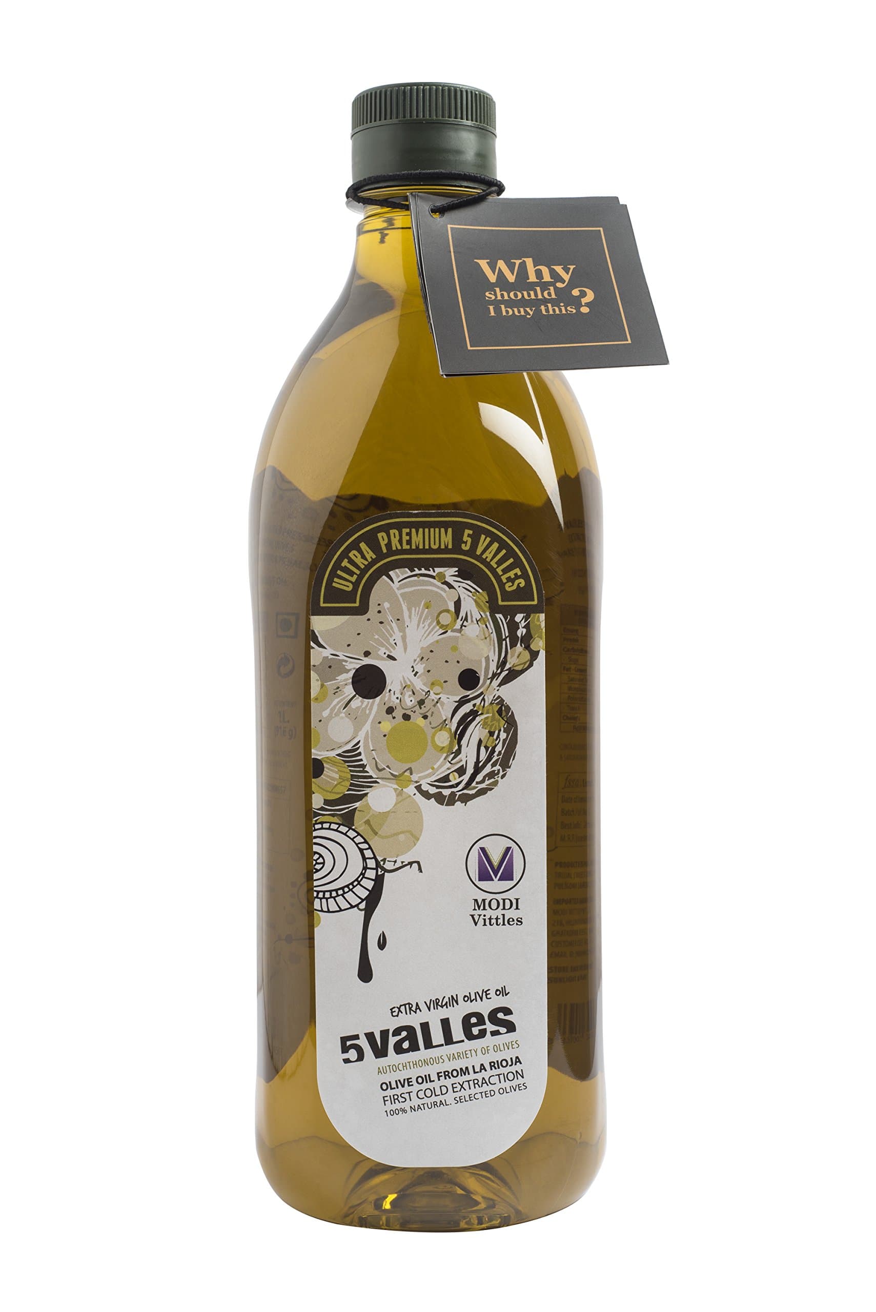 5 Valles Extra Virgin Olive Oil, 1L