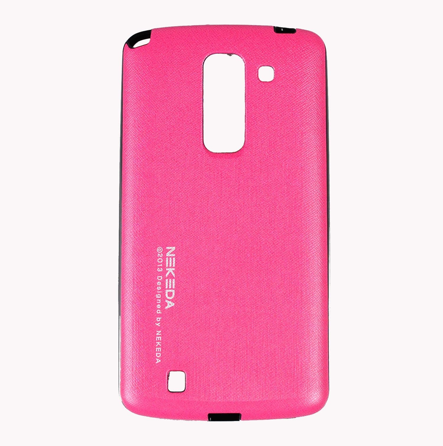 Nekeda PT Saffiano PU Leather Pattern Jelly Case for LG Optimus G Pro2 D837 D838 (HotPink)