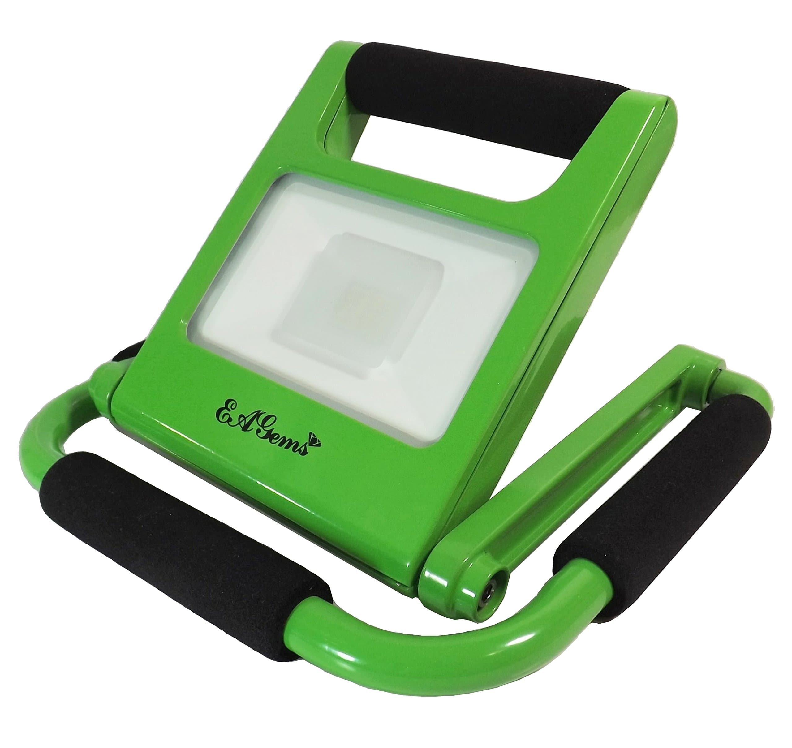 Portable LED Work Light for Home, Office, Car - Rechargeable, Bright, 360° Adjustable, Foldable, Green