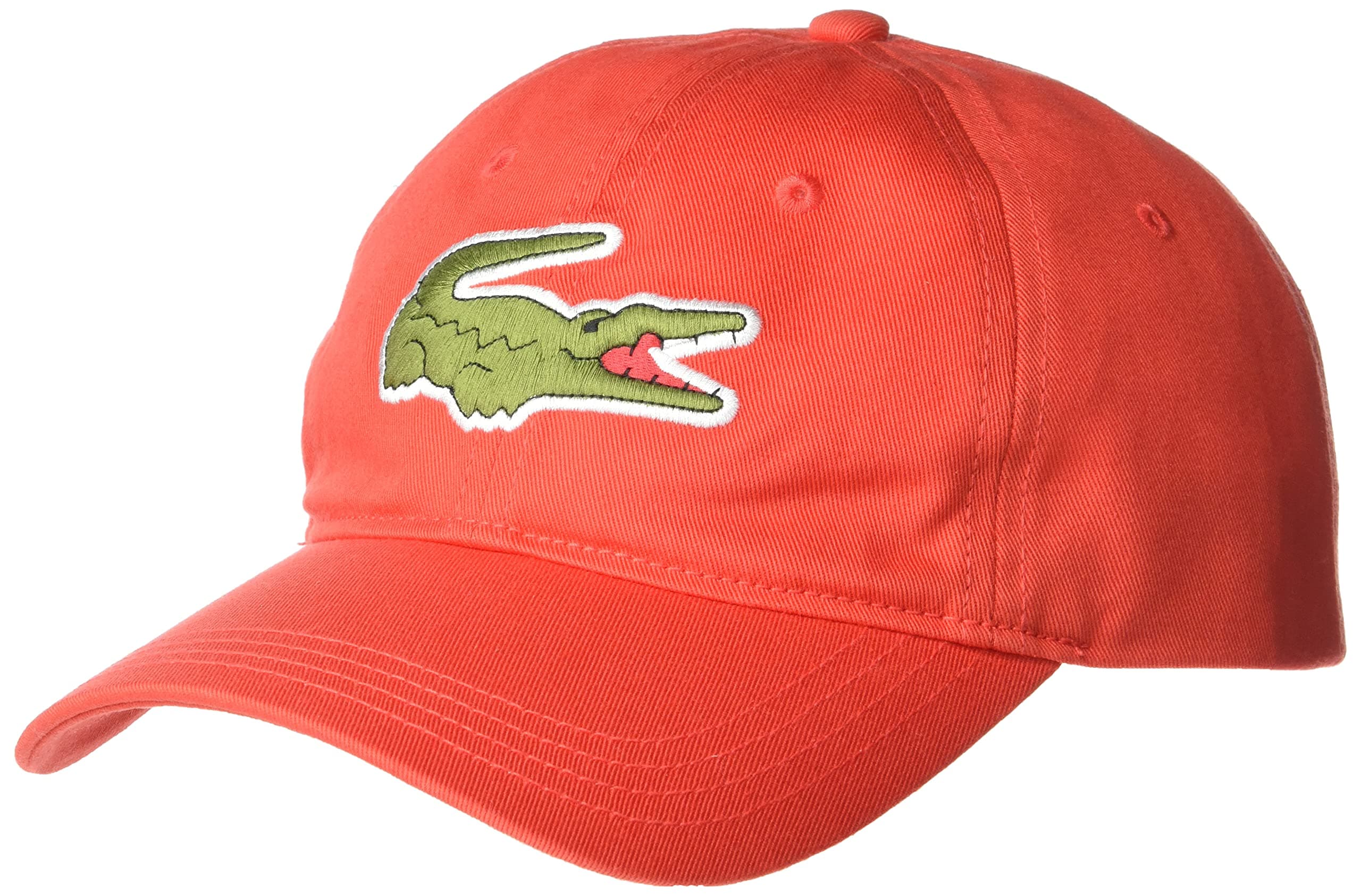 Lacoste Men's Big Croc Twill Adjustable Leather Strap Hat