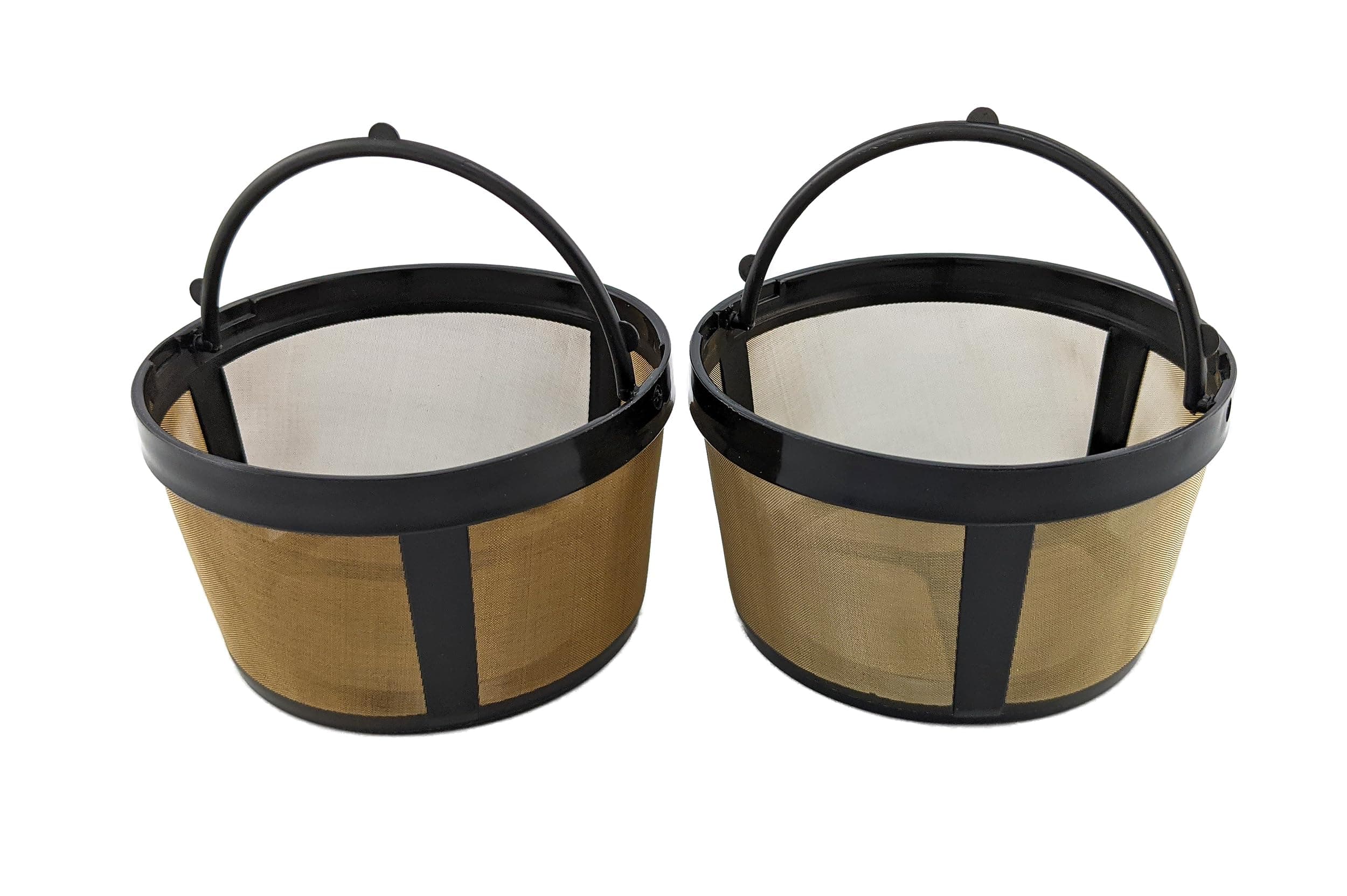 NRP #2 Gold-tone Screen Basket Permanent 5 cup Coffee Filter Universal for Mini Coffeemaker Mr Coffee, Krups, Hamilton, B&D and MORE 2-pack