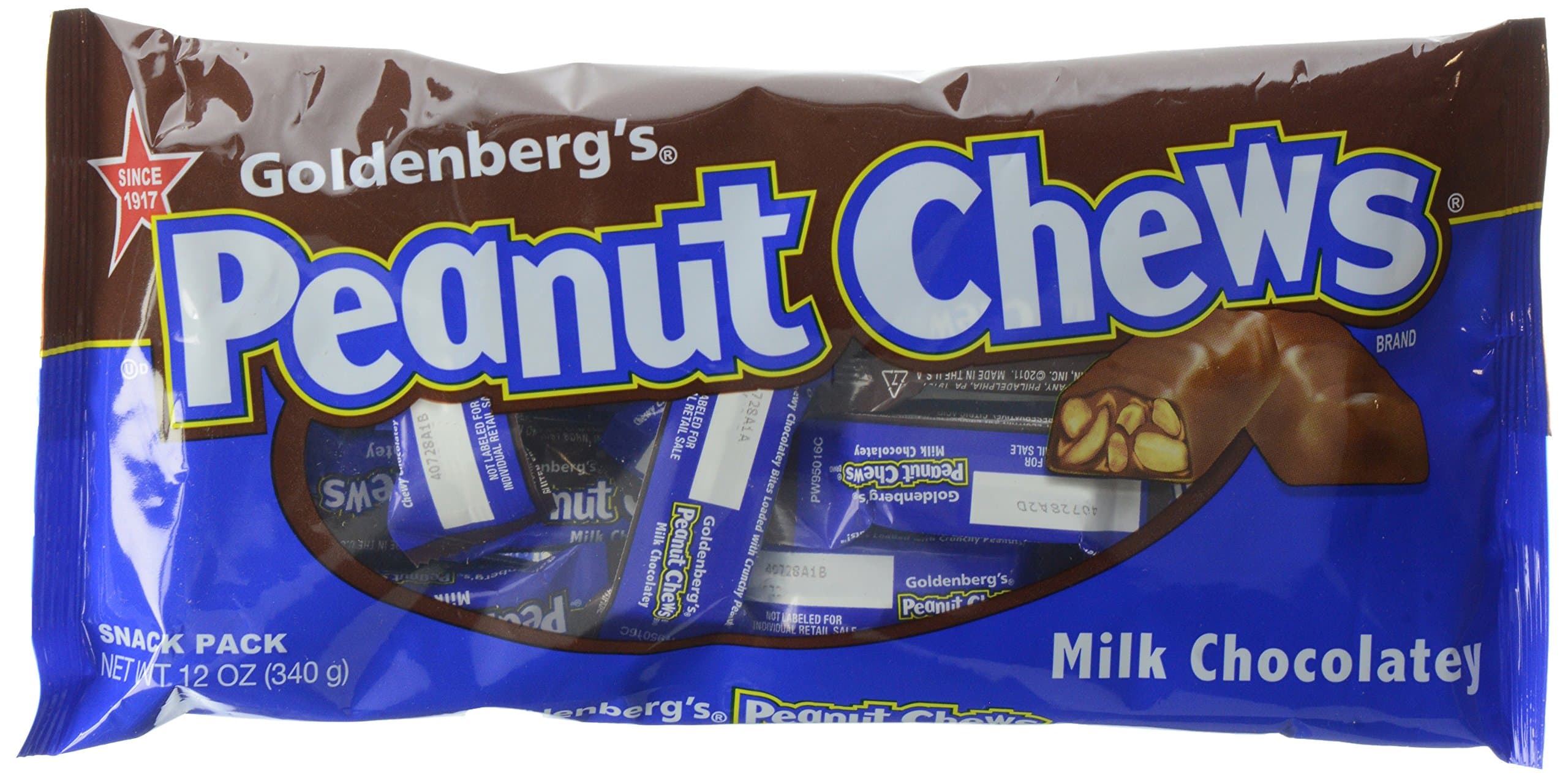 Chew-ets Milk Chocolatey Peanut Chews Bite Size, 14-Ounce Bags (Pack of 12)