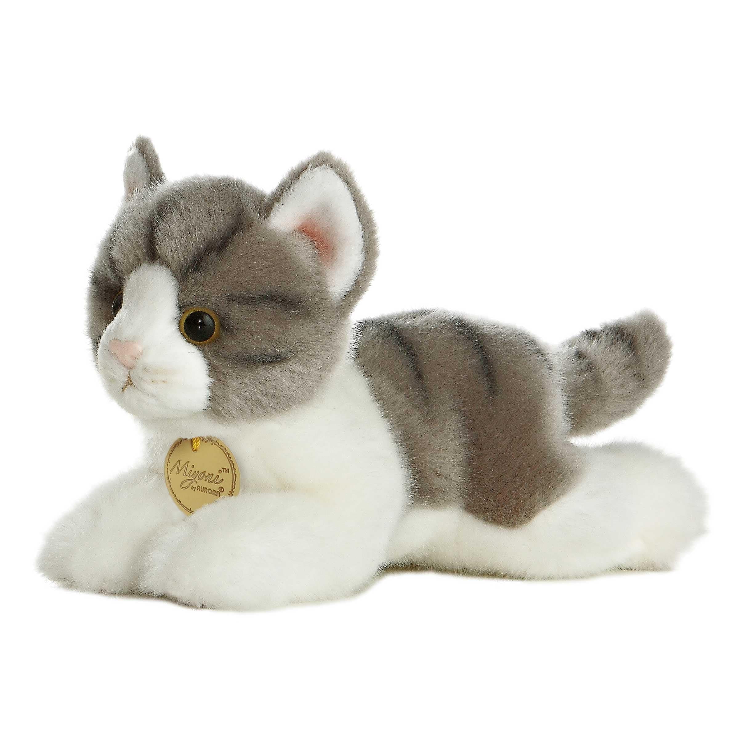 Aurora World Miyoni Grey Tabby Cat Plush, 8"