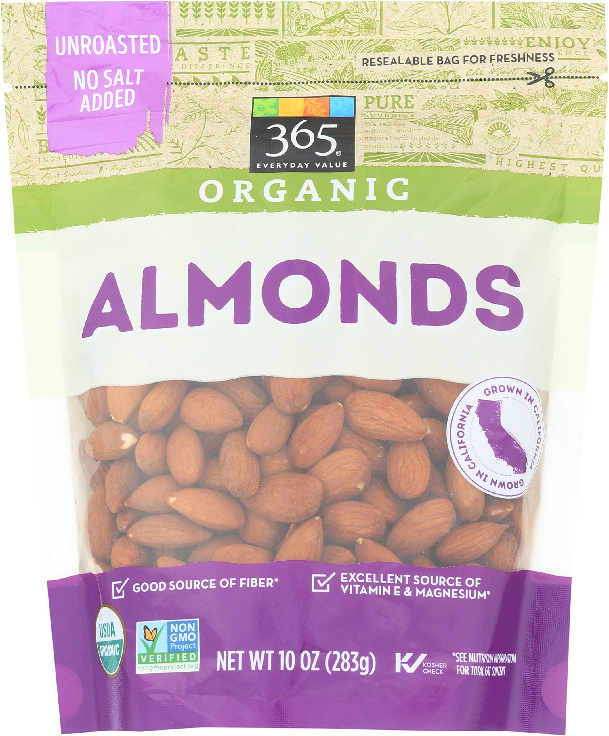 365 Everyday Value, Organic Almonds, 10 oz