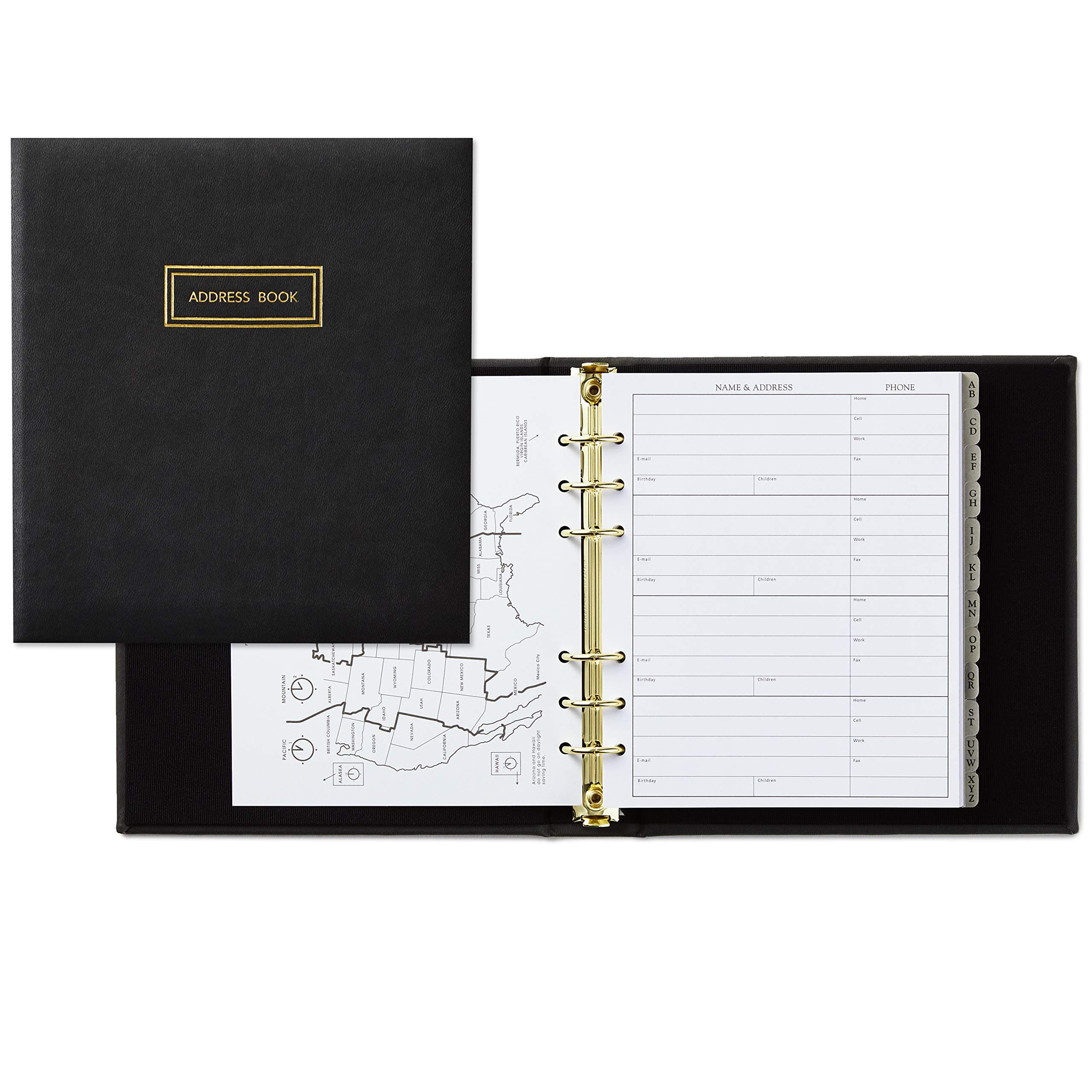 Refillable Address Book (Charcoal)