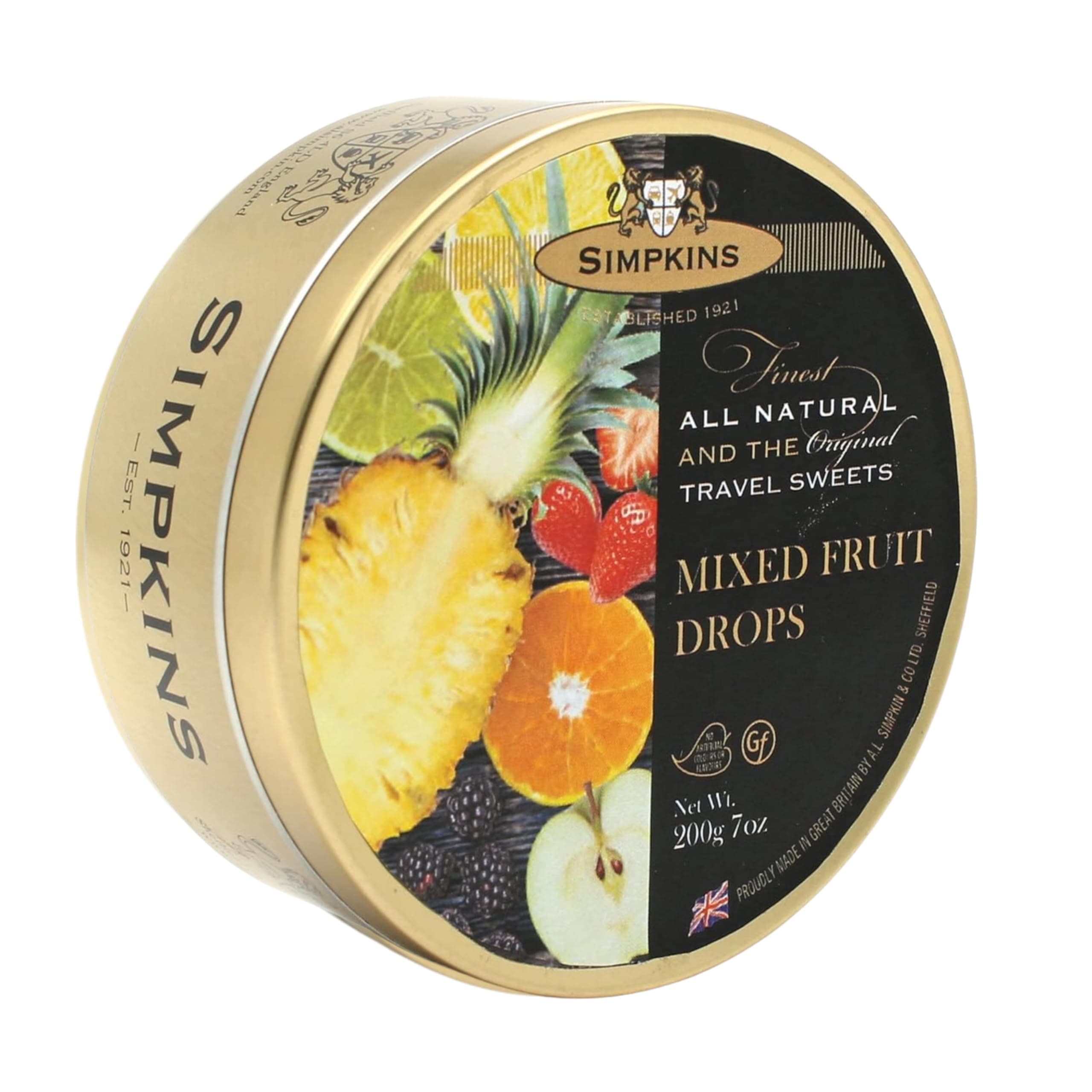 Candy Travel Sweets | Mixed Fruit Drops | 7 Oz, Tin (Pack of 6)