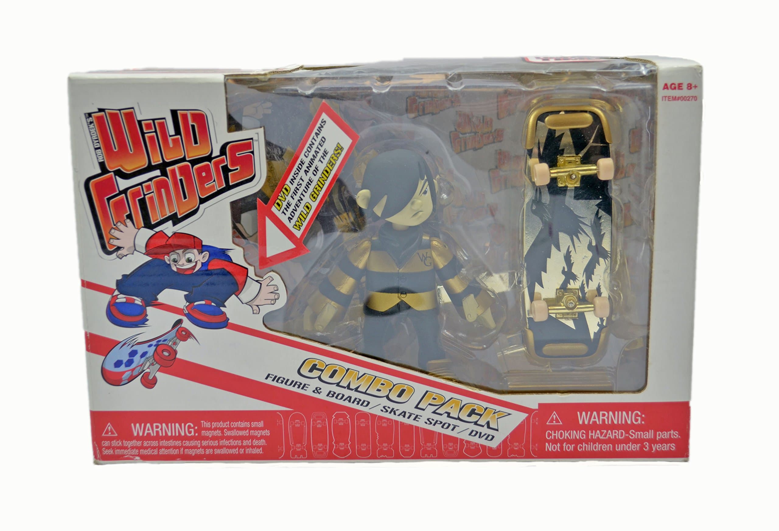 Rob Dyrdek Wild Grinders Emo Crys' Lamp Post Grind Rail Gold Combo Pack with DVD