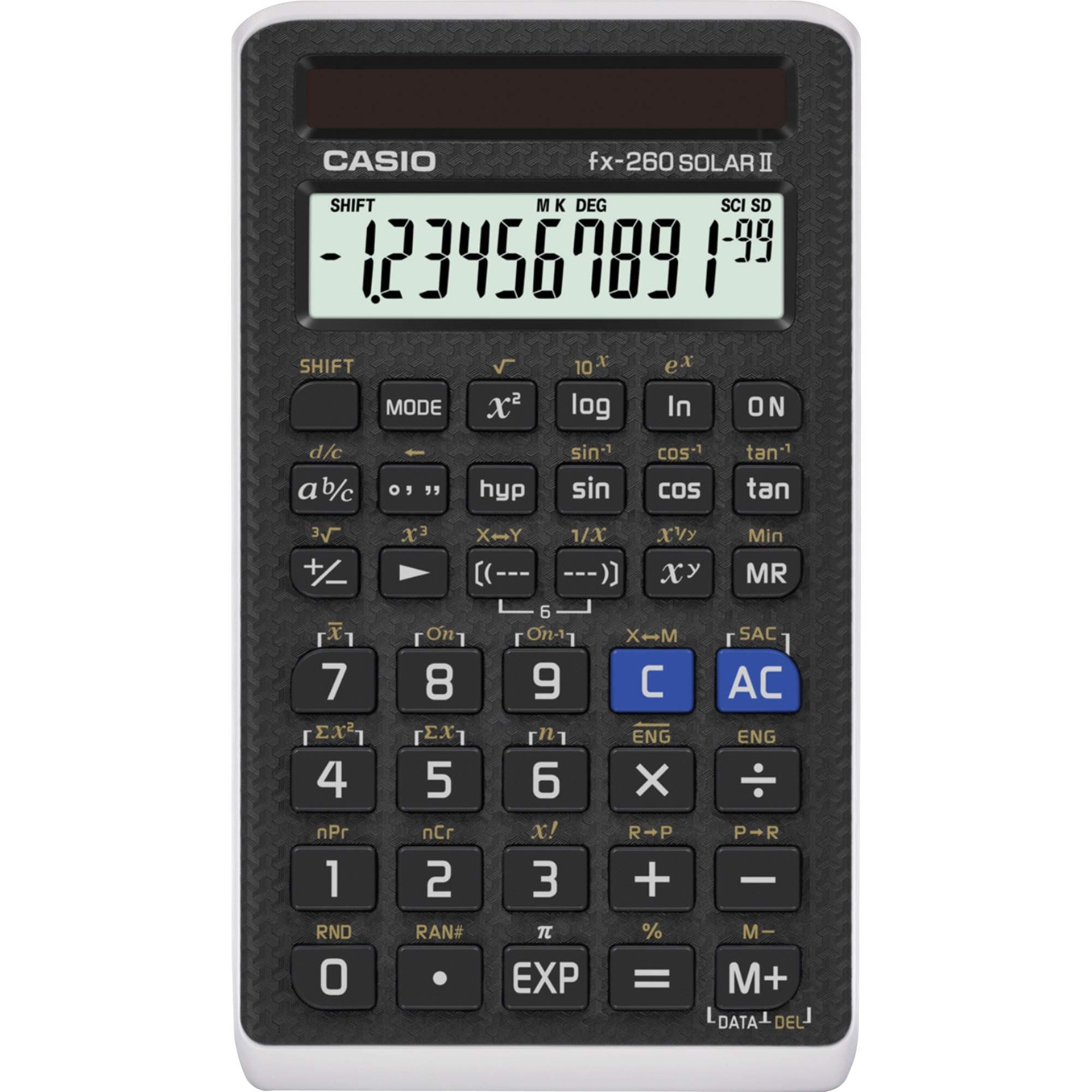fx-260 Solar II Scientific Calculator | 10-Digit Display | Fraction & Trig Functions | Ideal for Middle School, High School Math, Algebra, Trigonometry | Solar Powered