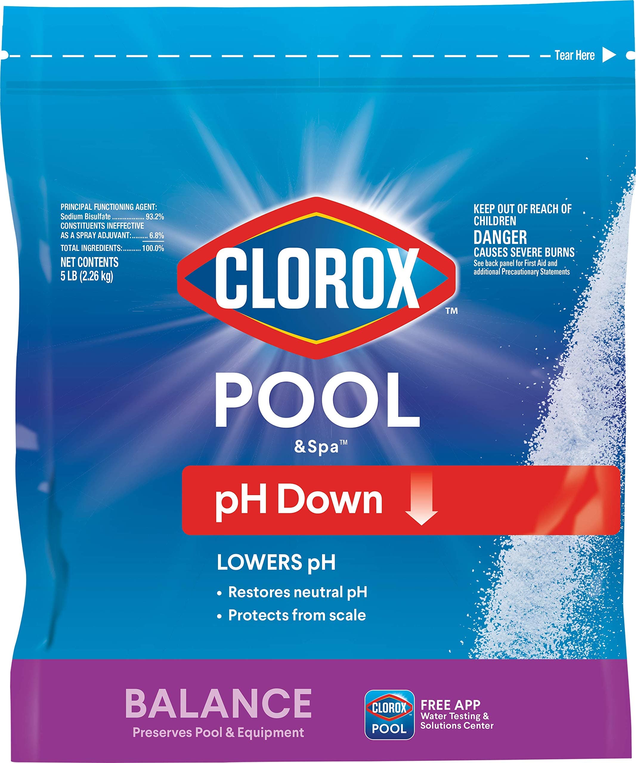 CLOROX Pool&Spa 12105CLX pH Down, 5 lb